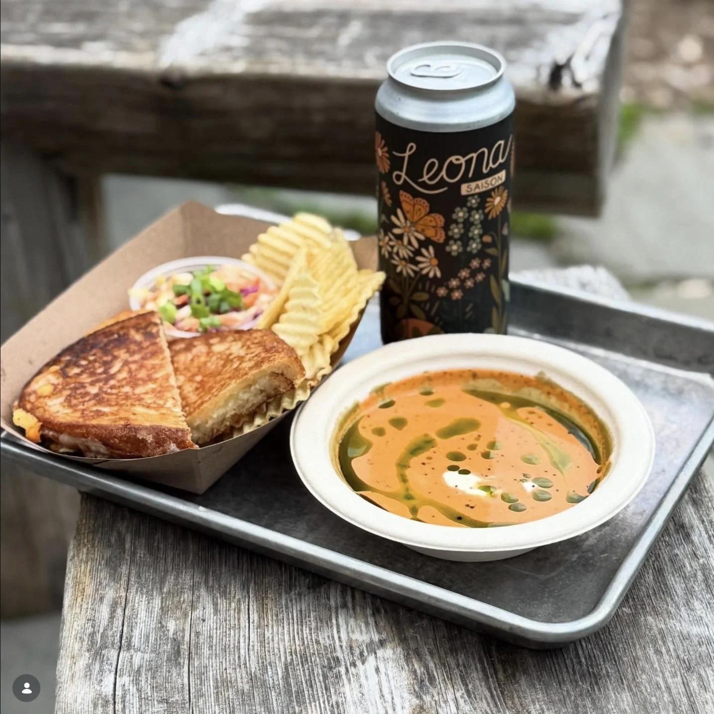 Radish + Fern Grilled Cheese and Tomato Soup