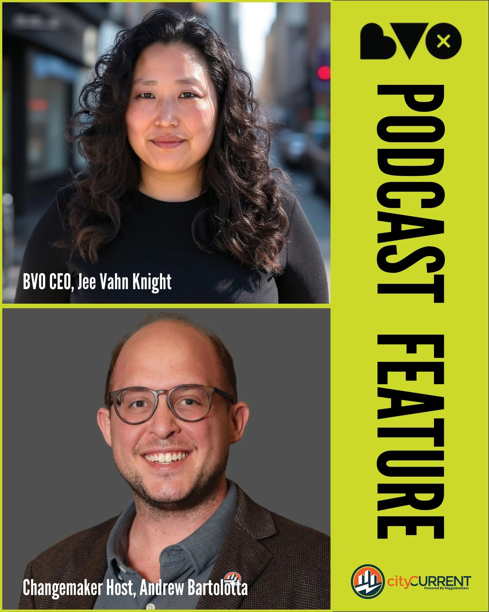 🎙️ New Podcast Feature: @citycurrent Changemakers

BVO CEO Jee Vahn Knight joins @andrewjpg Andrew Bartolotta on @citycurrent &rsquo;s Changemakers to talk leadership, creativity, and bringing a story-driven immersive experience to life on Mud Islan