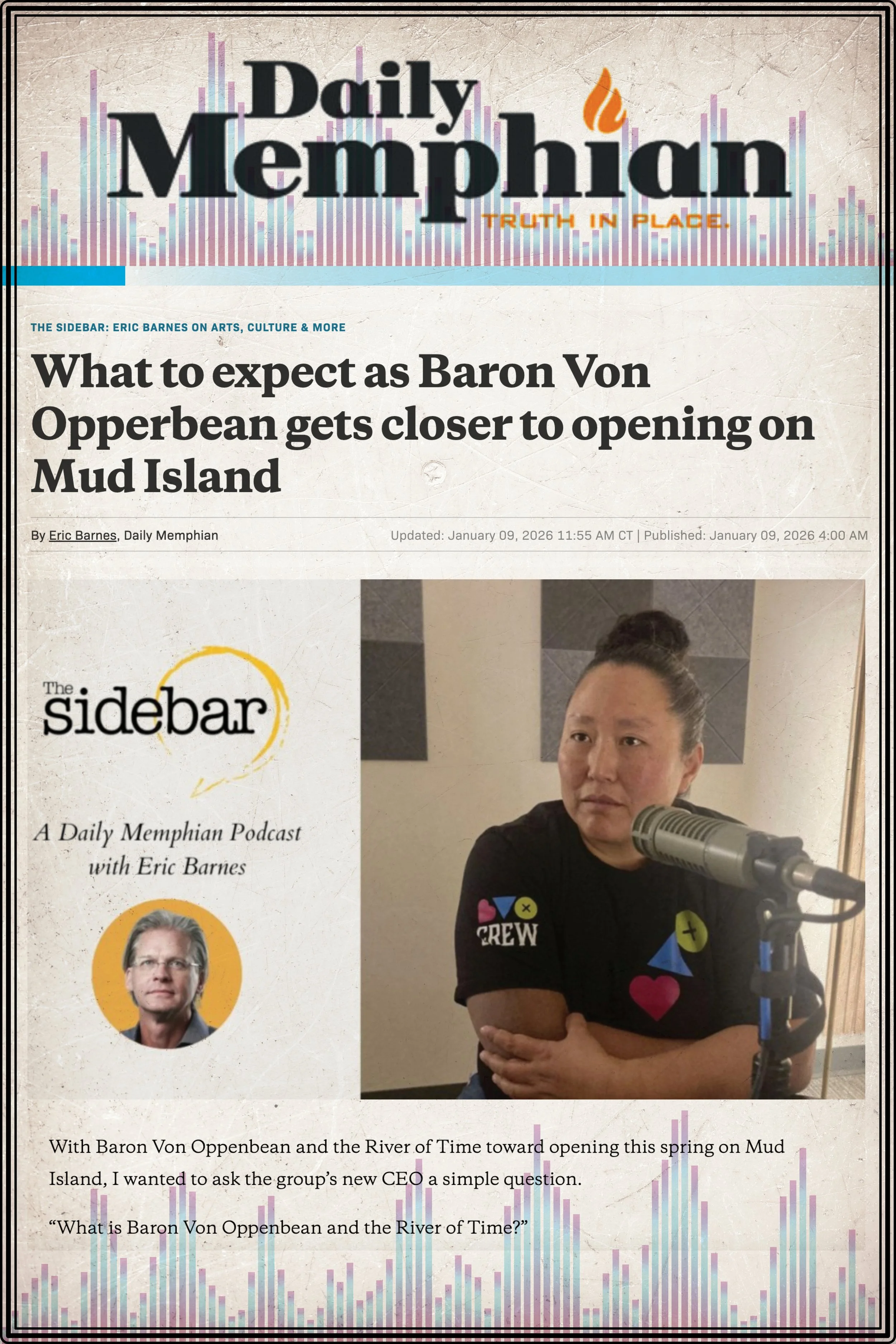 The Daily Memphian – The Sidebar: Inside BVO’s Immersive Vision on Mud Island