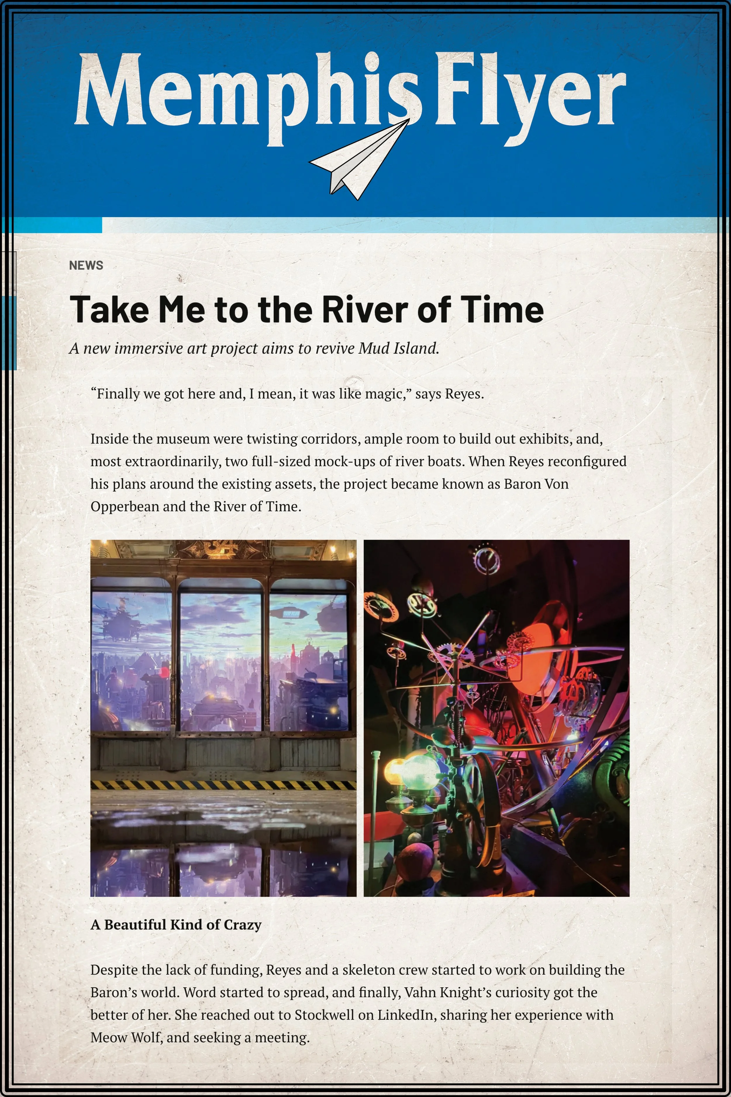 Memphis Flyer: Take Me to the River of Time
