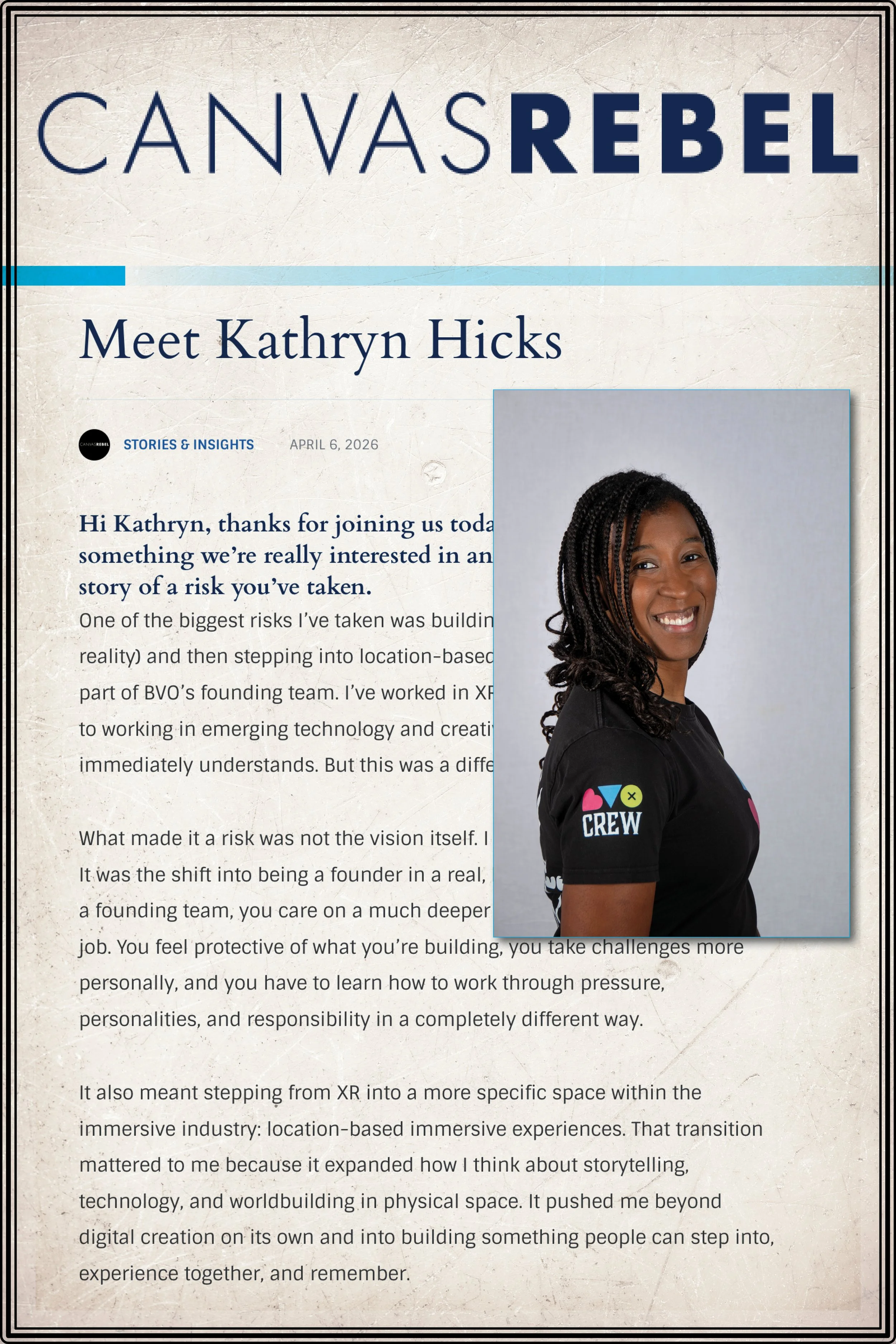 Canvas Rebel: Meet Kathryn Hicks