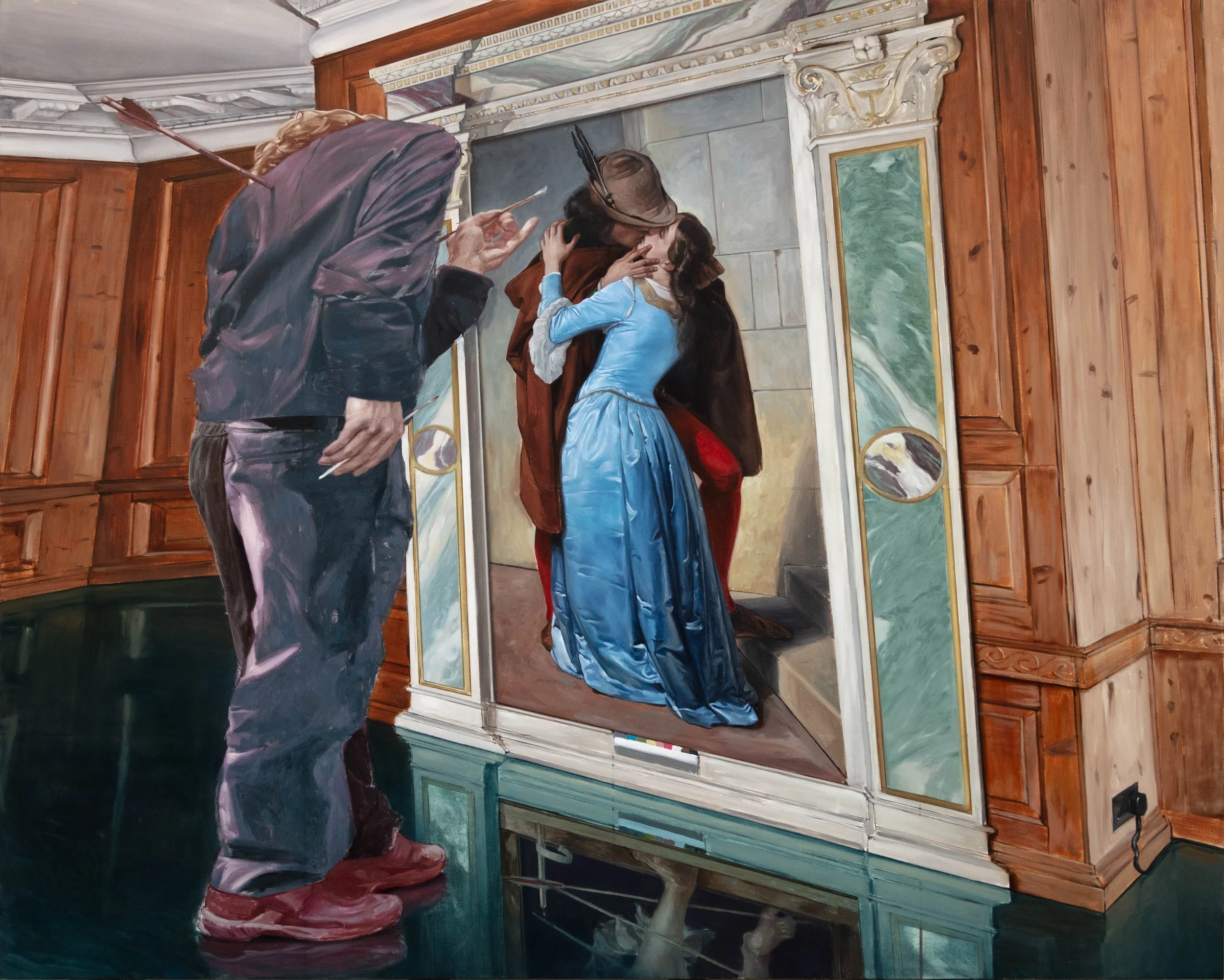 'The Kiss', oil on canvas, 160x200cm