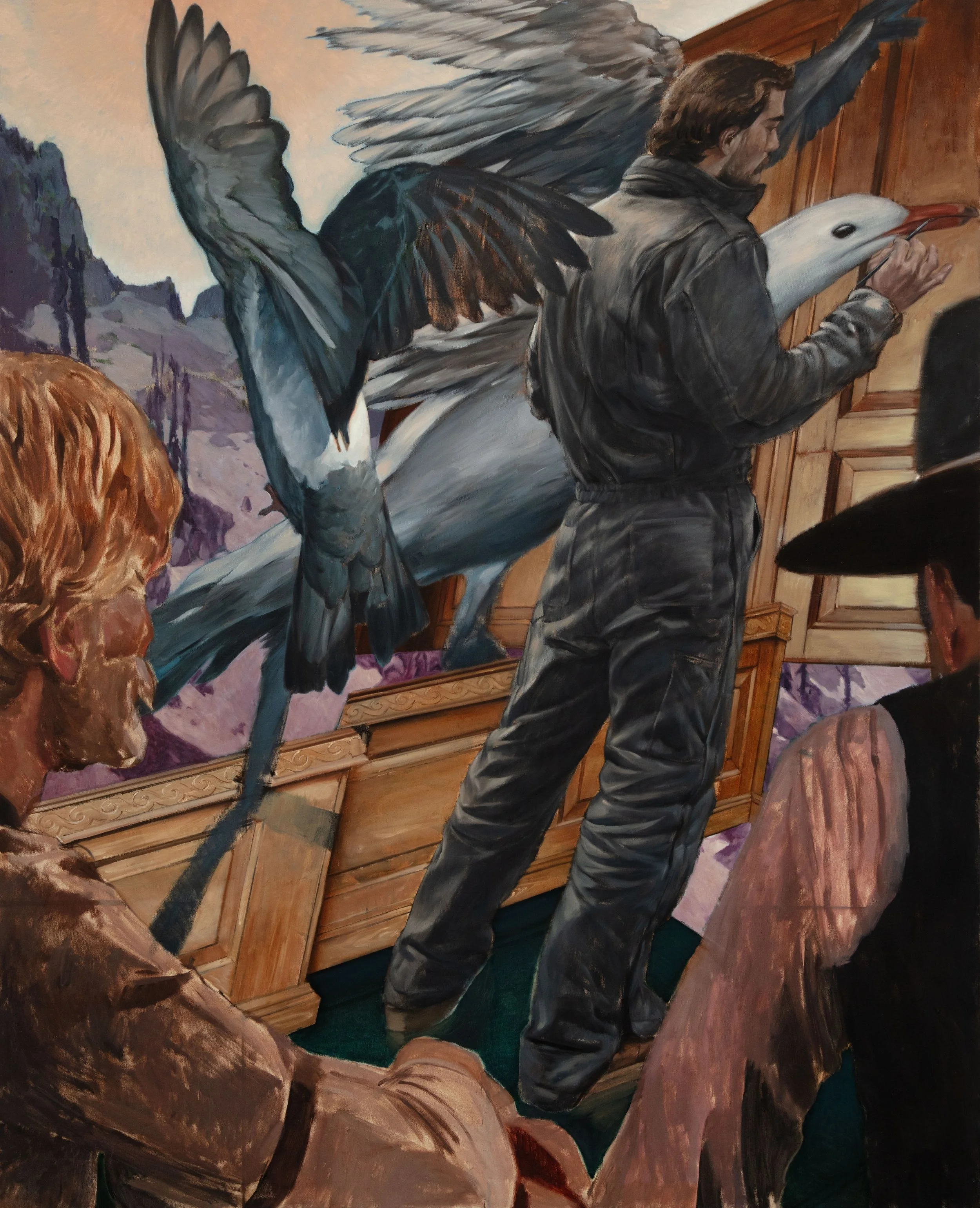 'Feather in the Cap', oil on canvas, 160x130cm