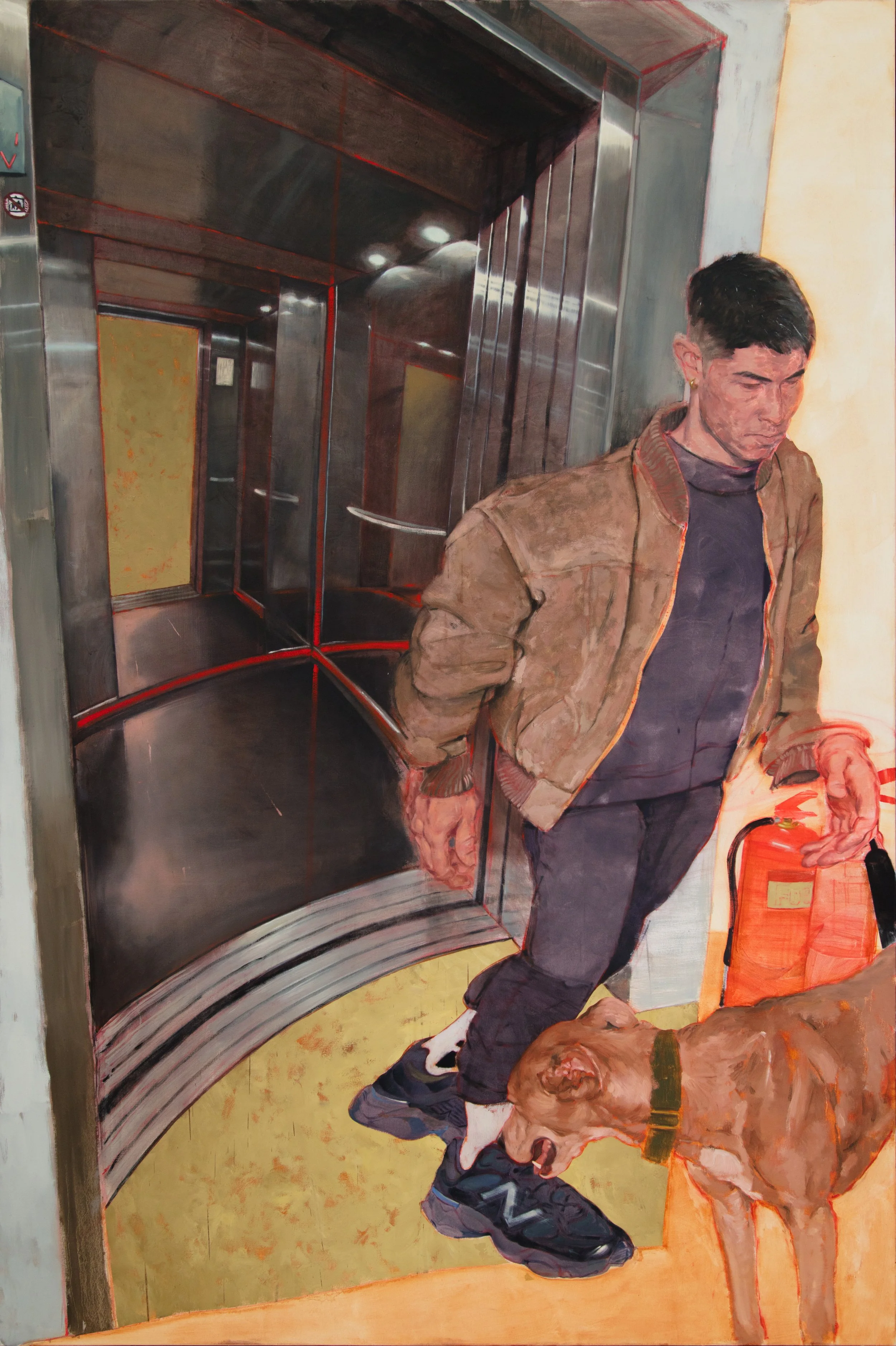 'Elevator Music', oil on canvas, 240x160cm