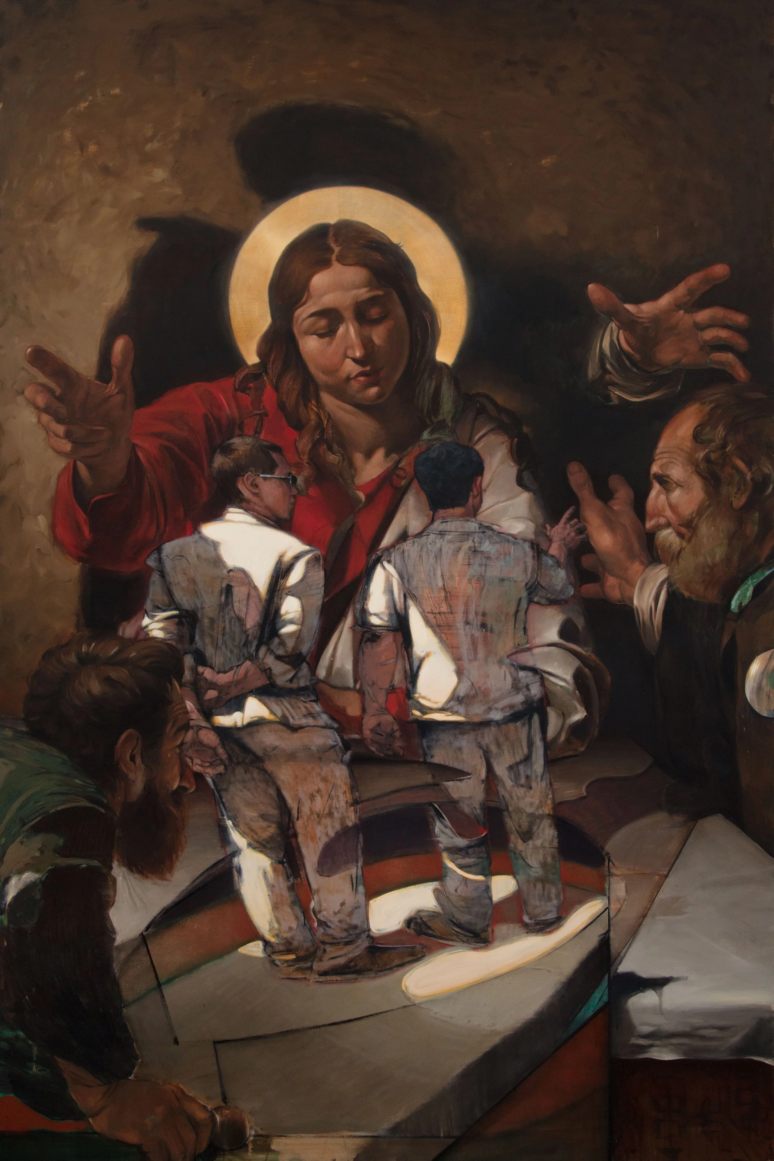 'Caravaggio's Hand', oil on canvas, 240x160cm 