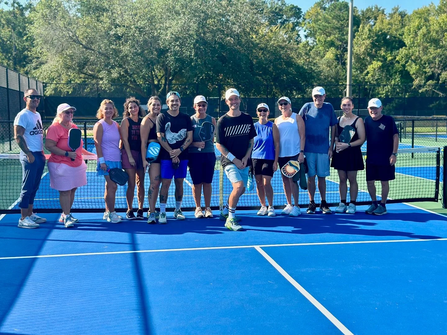 We had a great group today for our weekly clinic 🏥 &amp; round robin 🐦 at Argyle. We covered transitioning from the baseline to the kitchen and returns.
When returning the serve, we want to try our best to hit the ball deep and we want to RUN THROU