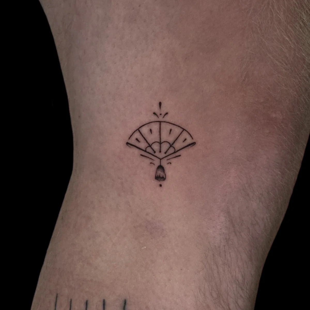 Fan Mini Tattoo by Da nang Tattoo Artist