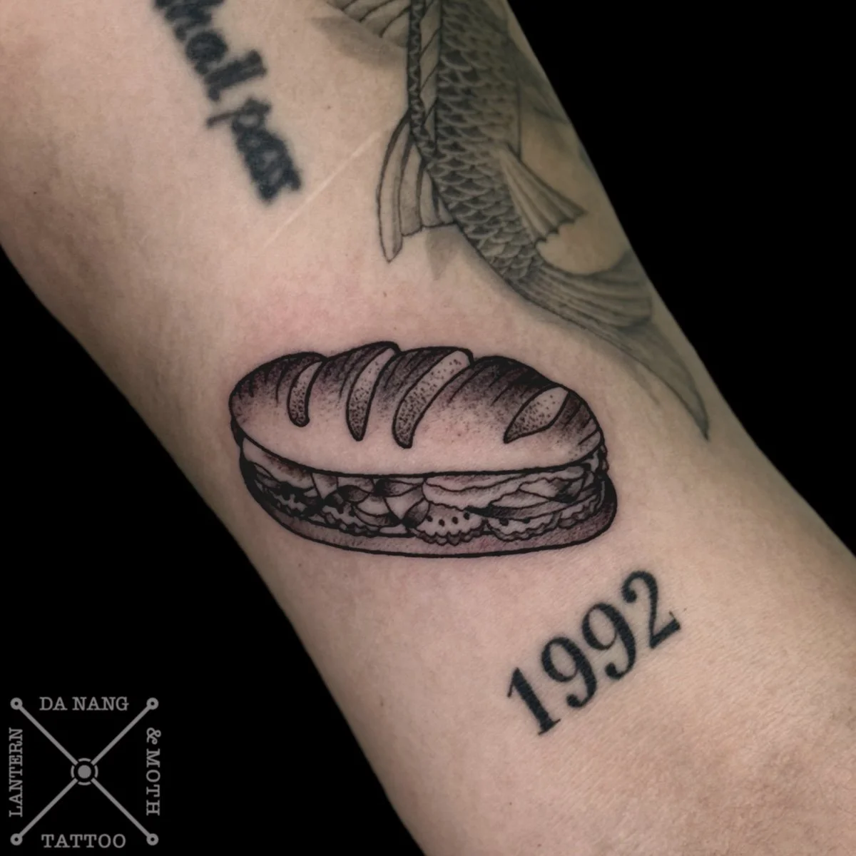 Banh Mi holiday tattoo at Lantern And Moth Tattoo, Da Nang, Vietnam