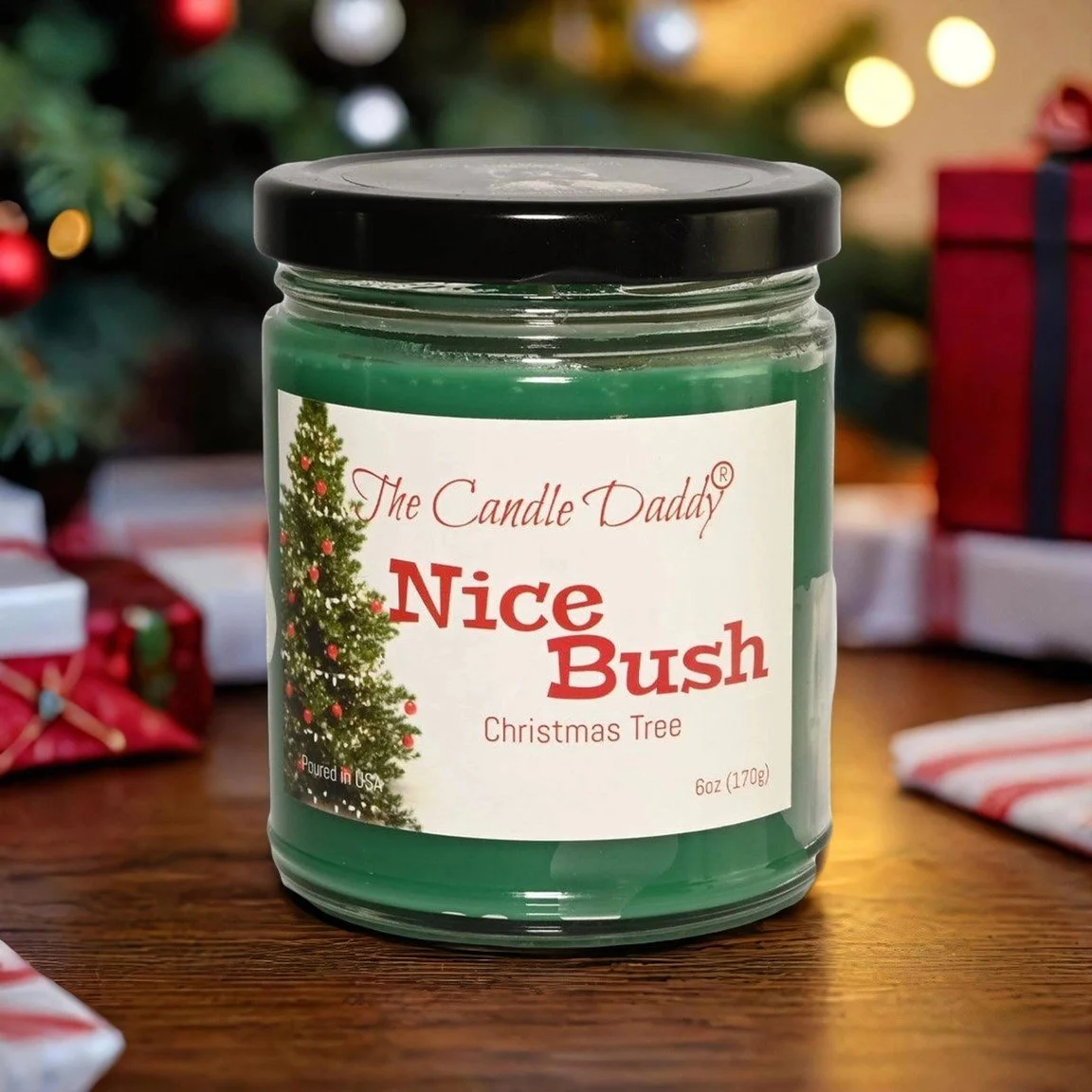 Nice Bush Holiday Candle - Funny Blue Spruce Scented Candle
