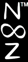 Black background with white stylized text 'N' and infinity symbol.