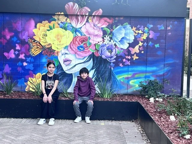 Children with Mural