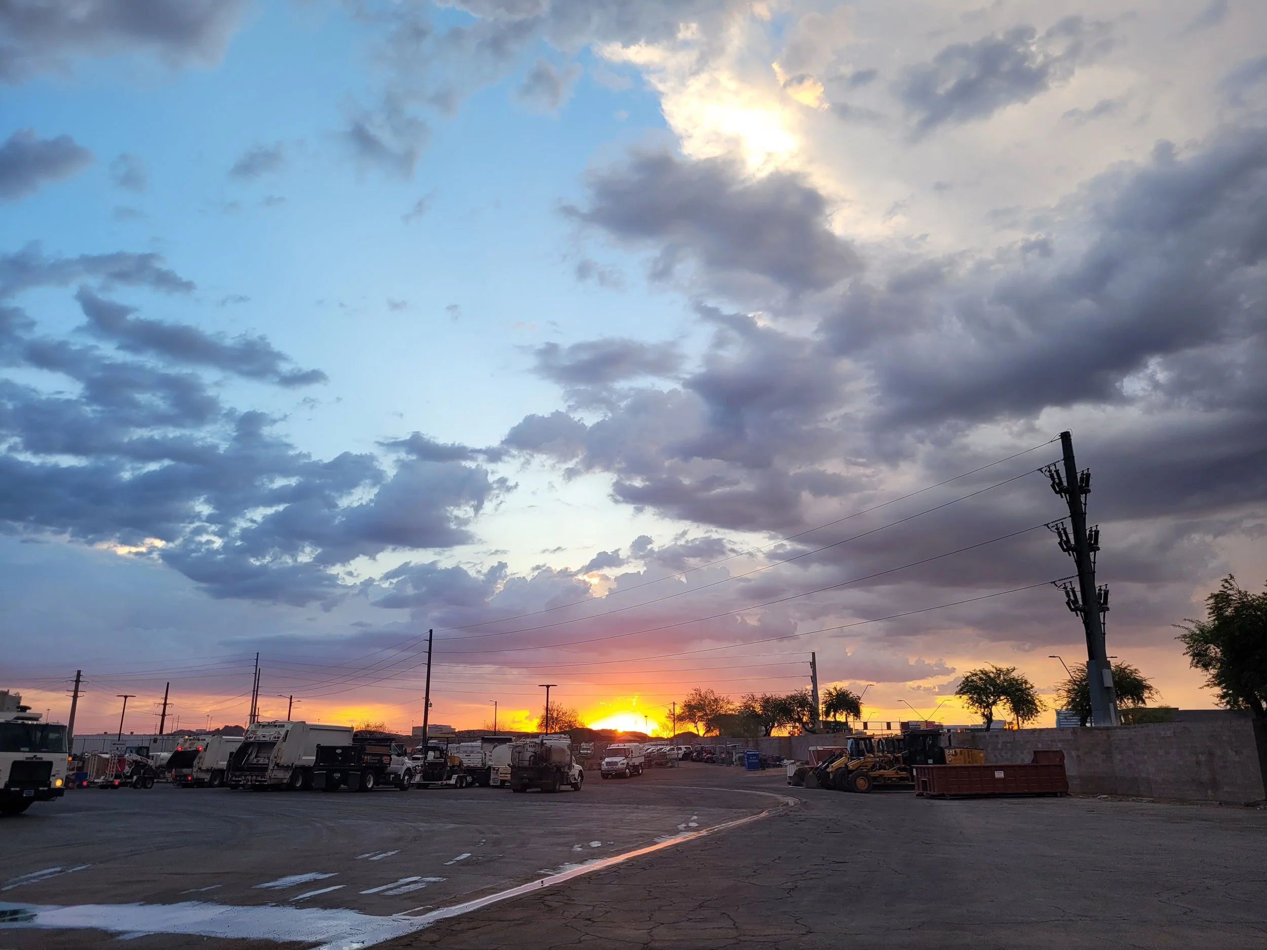 Sunrise over Priest Yard