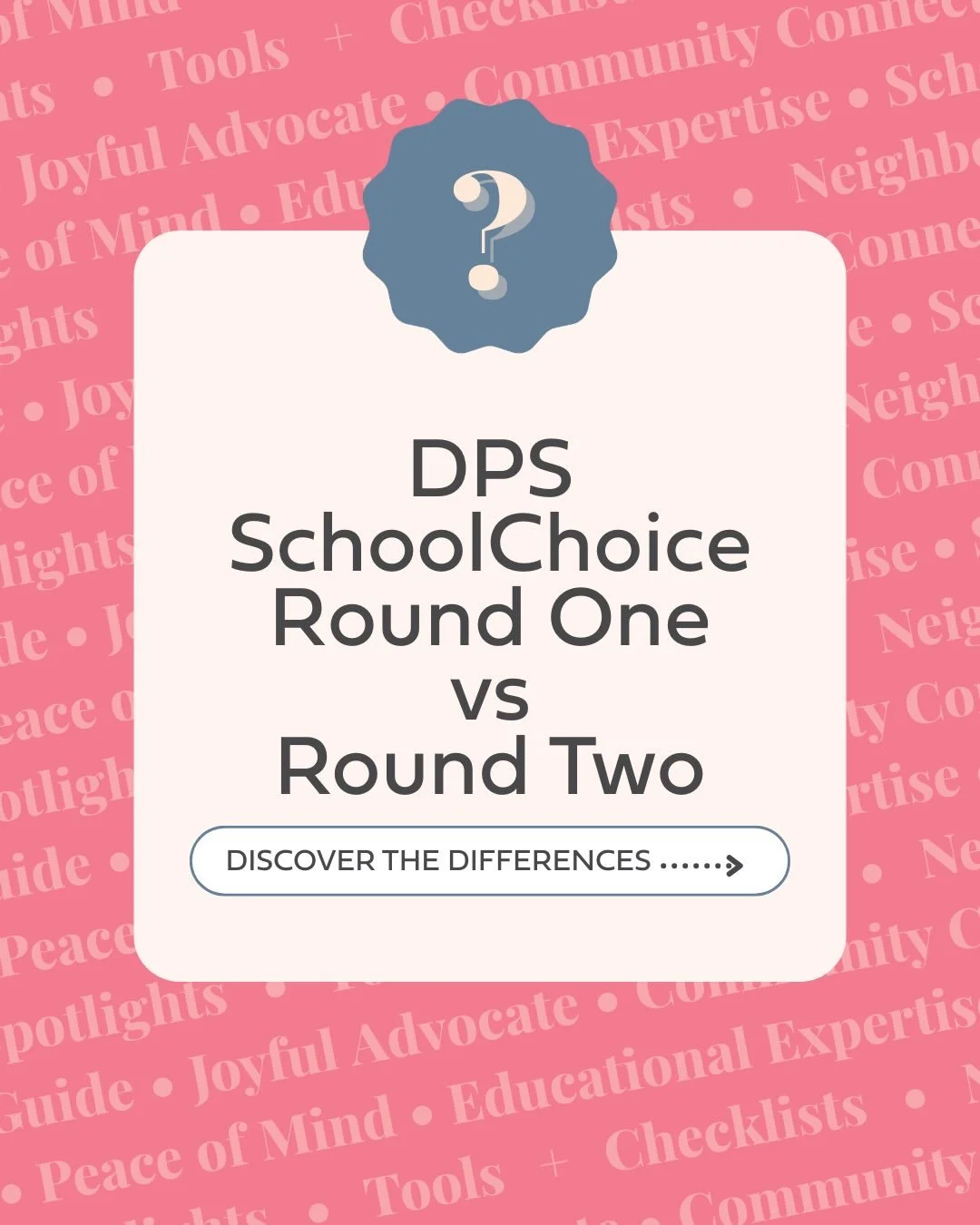 DPS SchoolChoice Round One vs. Round Two 🎓✨

If you&rsquo;re participating in Round Two, it&rsquo;s important to understand that the process works differently.

Round One:
📩 All families receive results at the same time
🎟️ Students are assigned th