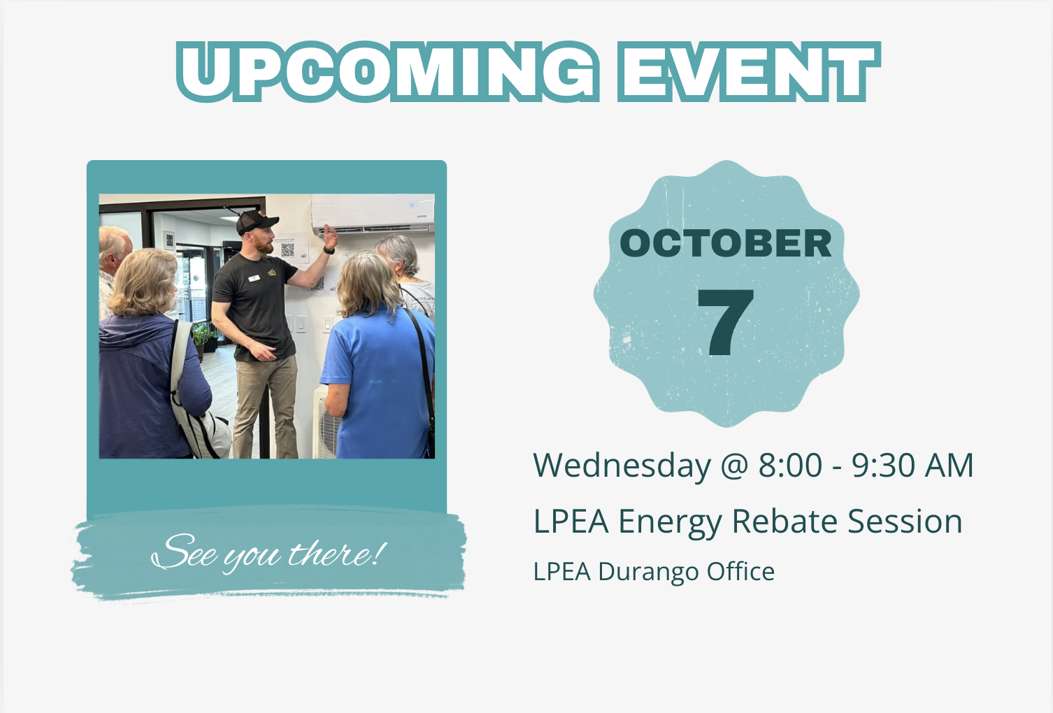 rebate and energy help sessions