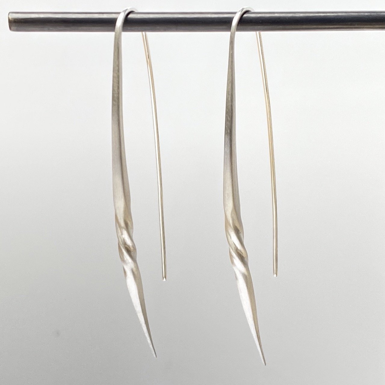 Silver Crescent Earrings