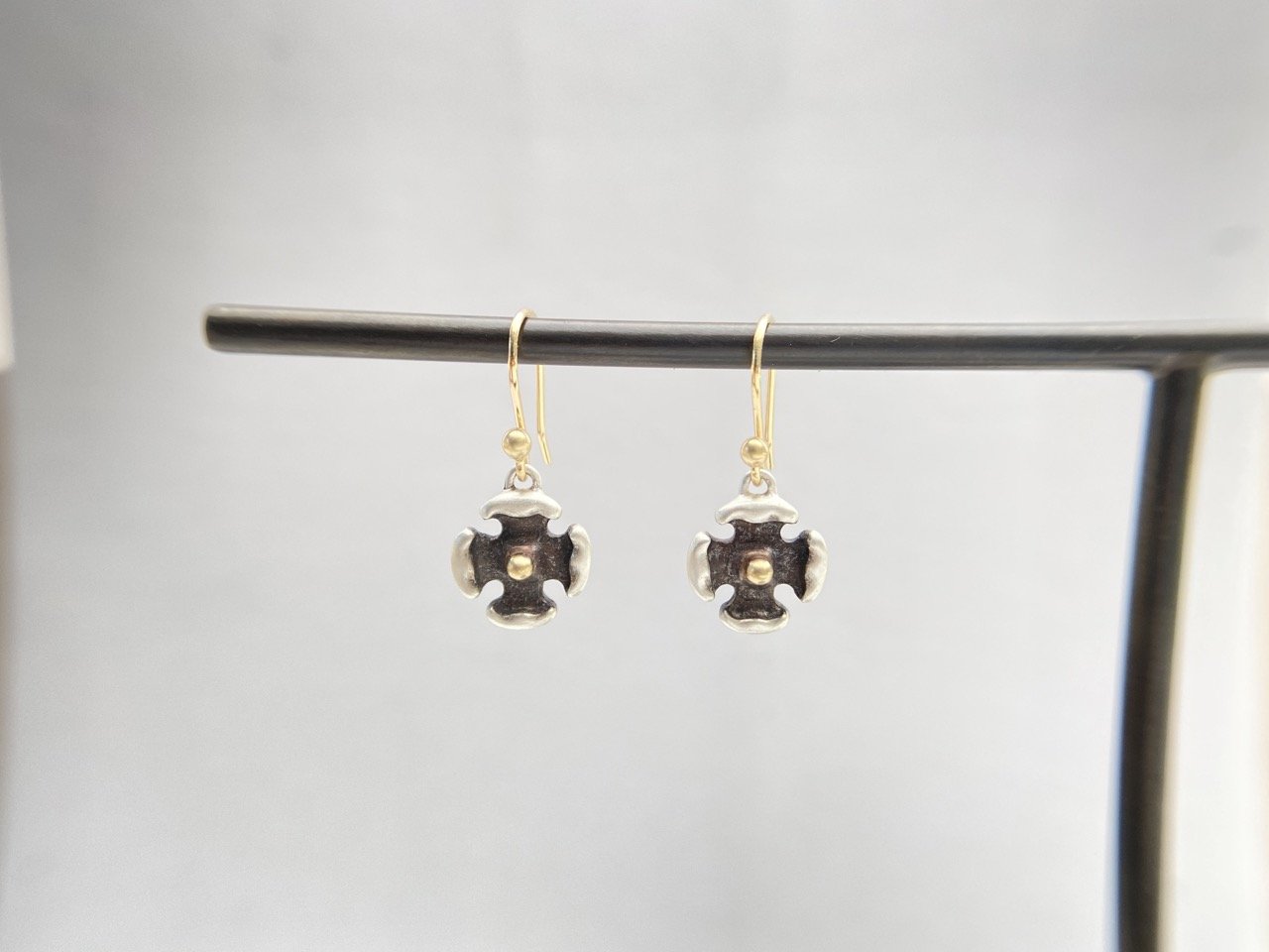 Silver Quatrefoil Rosetts Earrings