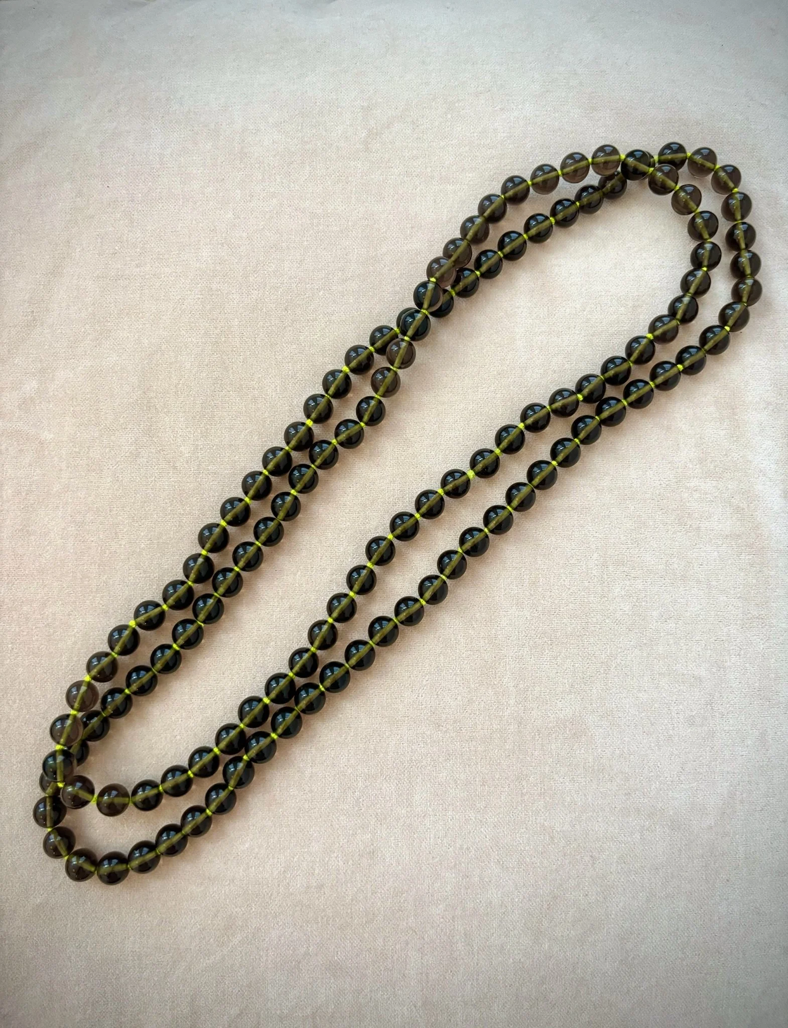Smoky Obsidian Beaded Necklace