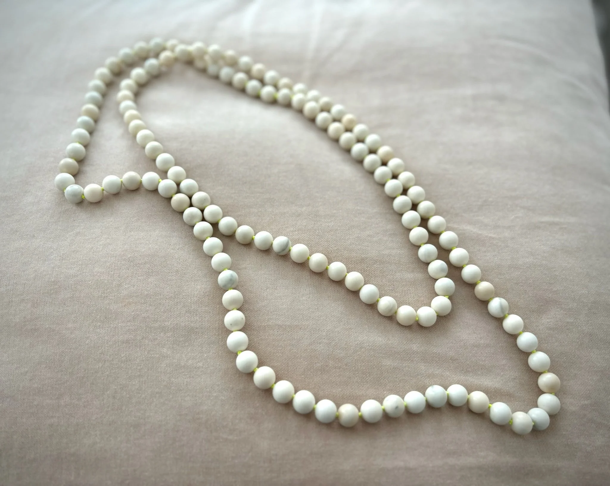 Ivory Jade Beaded Necklace