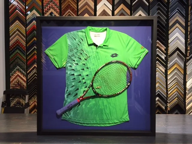 Custom floating Jersey and racket.