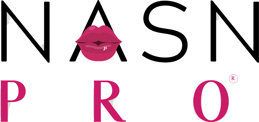 NASNPRO logo with stylized black letters, a pink lipstick kiss mark replacing the letter A in 'NASN', and large pink letters spelling 'PRO' below.