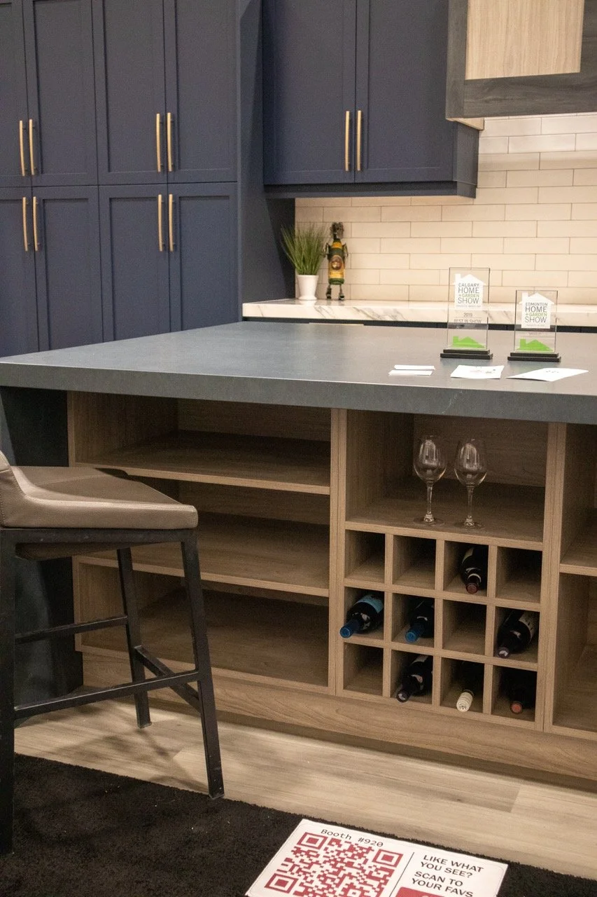 Custom wine rack at Calgary Home and Garden Show 2024