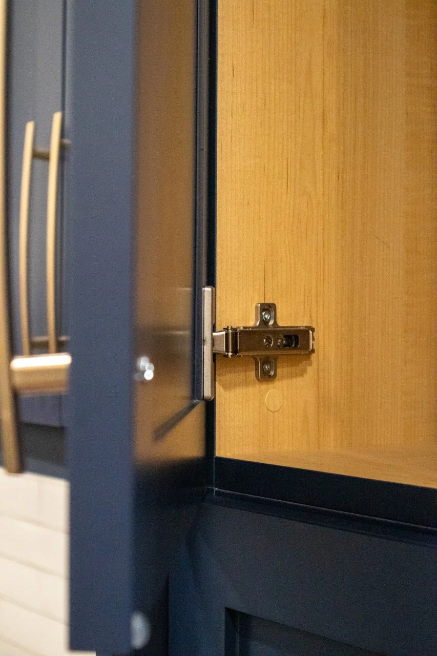 Inside view of custom cabinets