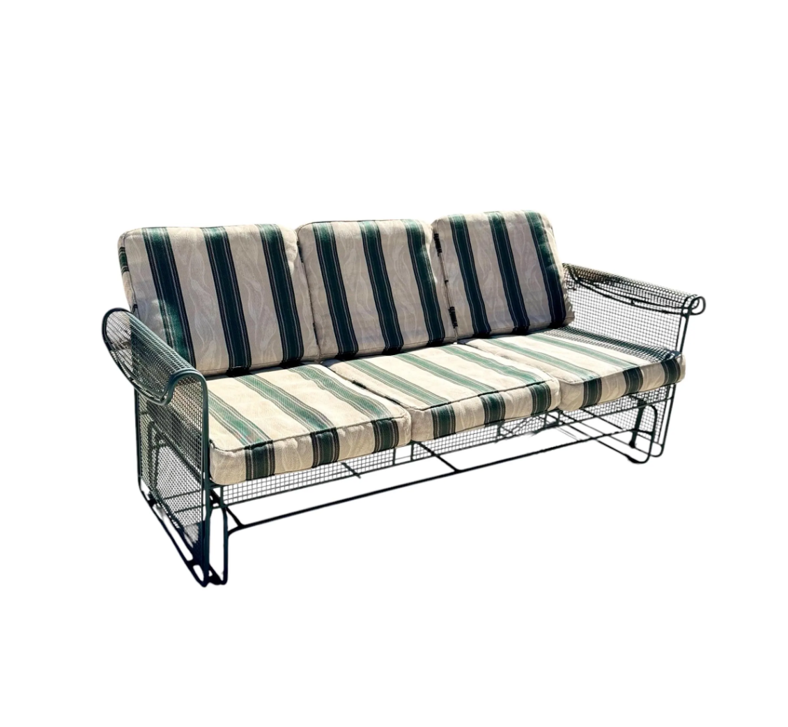 Sofa Vintage Aluminum Porch Glider With Cushions 1950s Russell