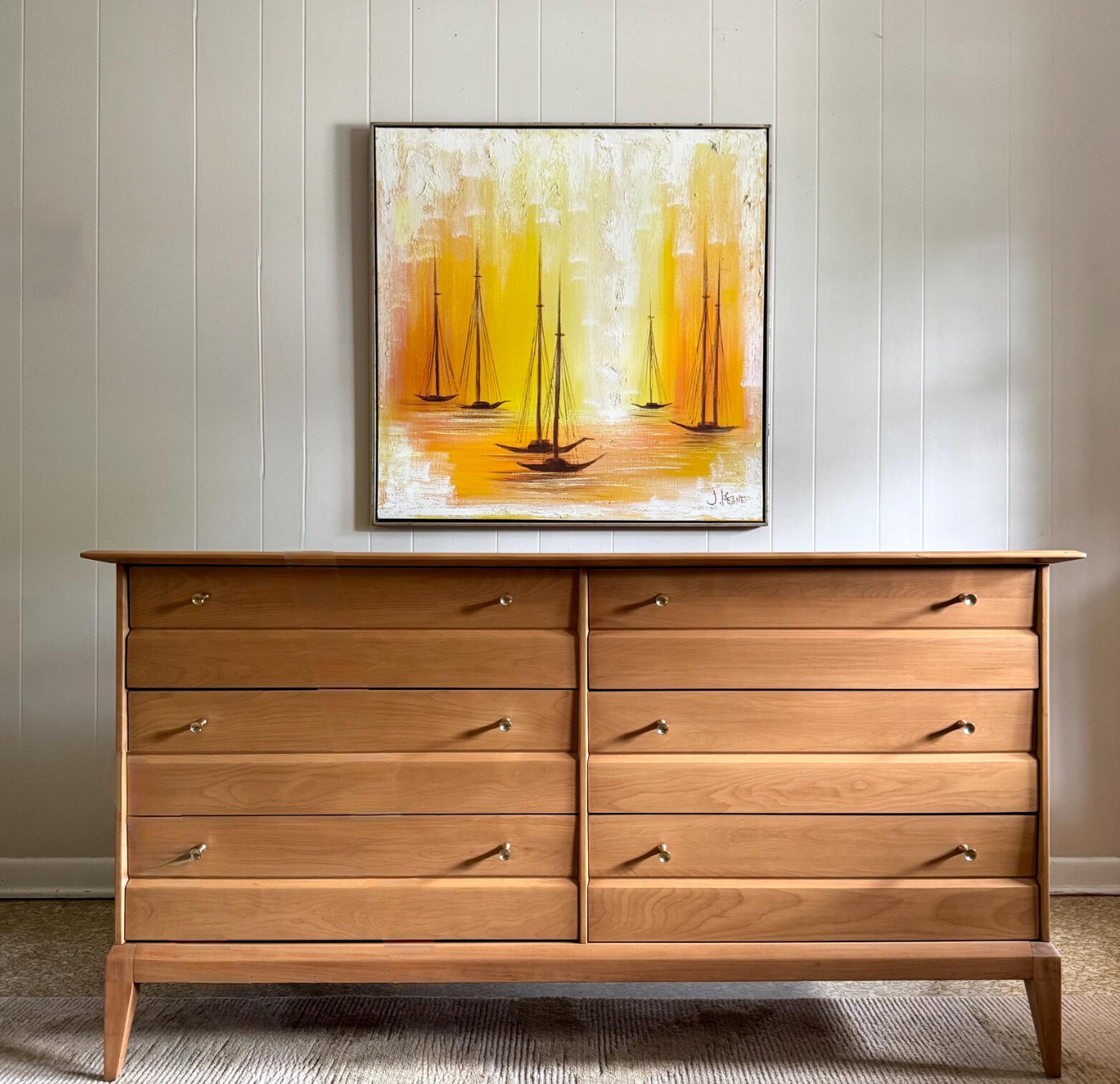 Restored Heywood Wakefield Sable 6 Drawer Dresser