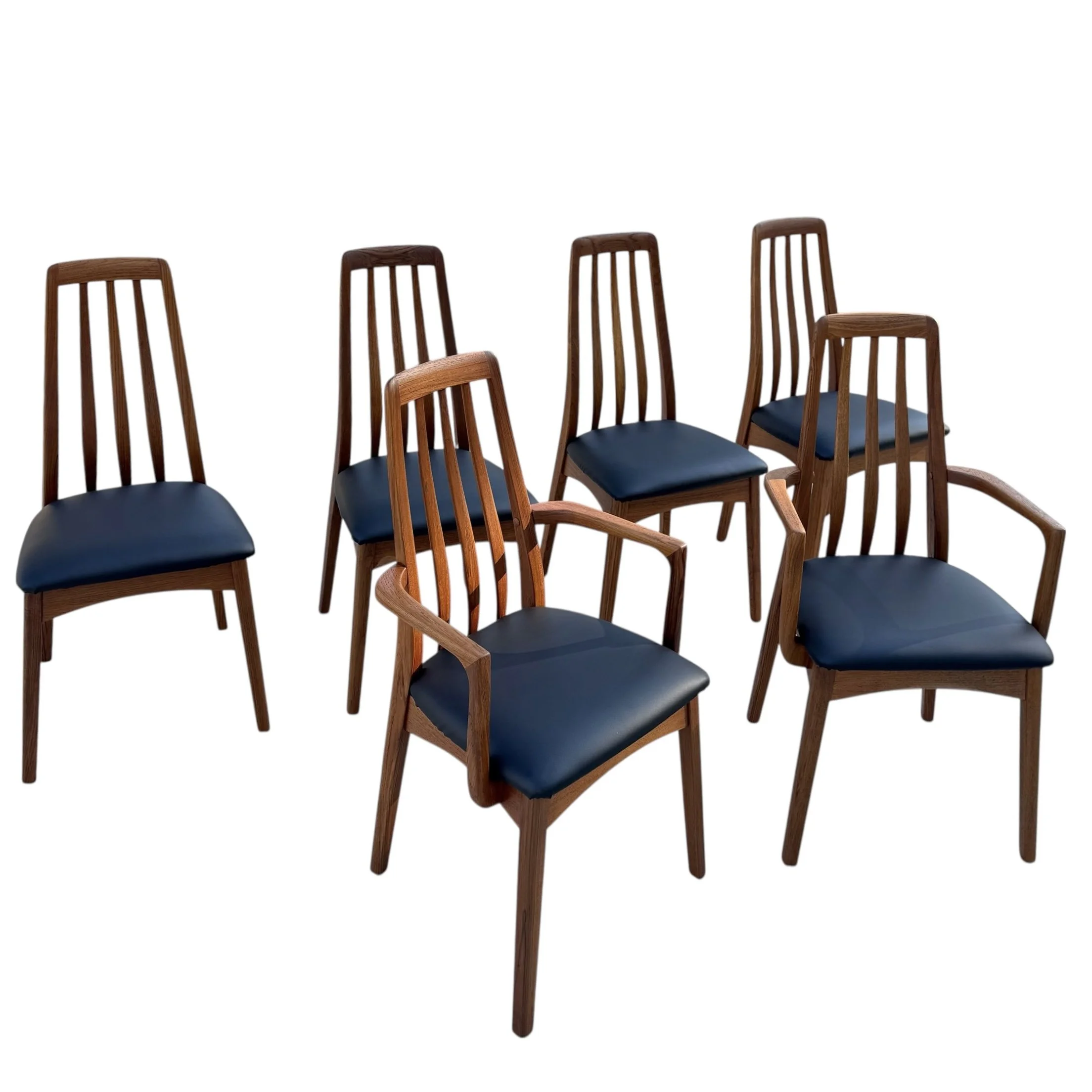 Teak Eva Dining Chairs — Set of 6