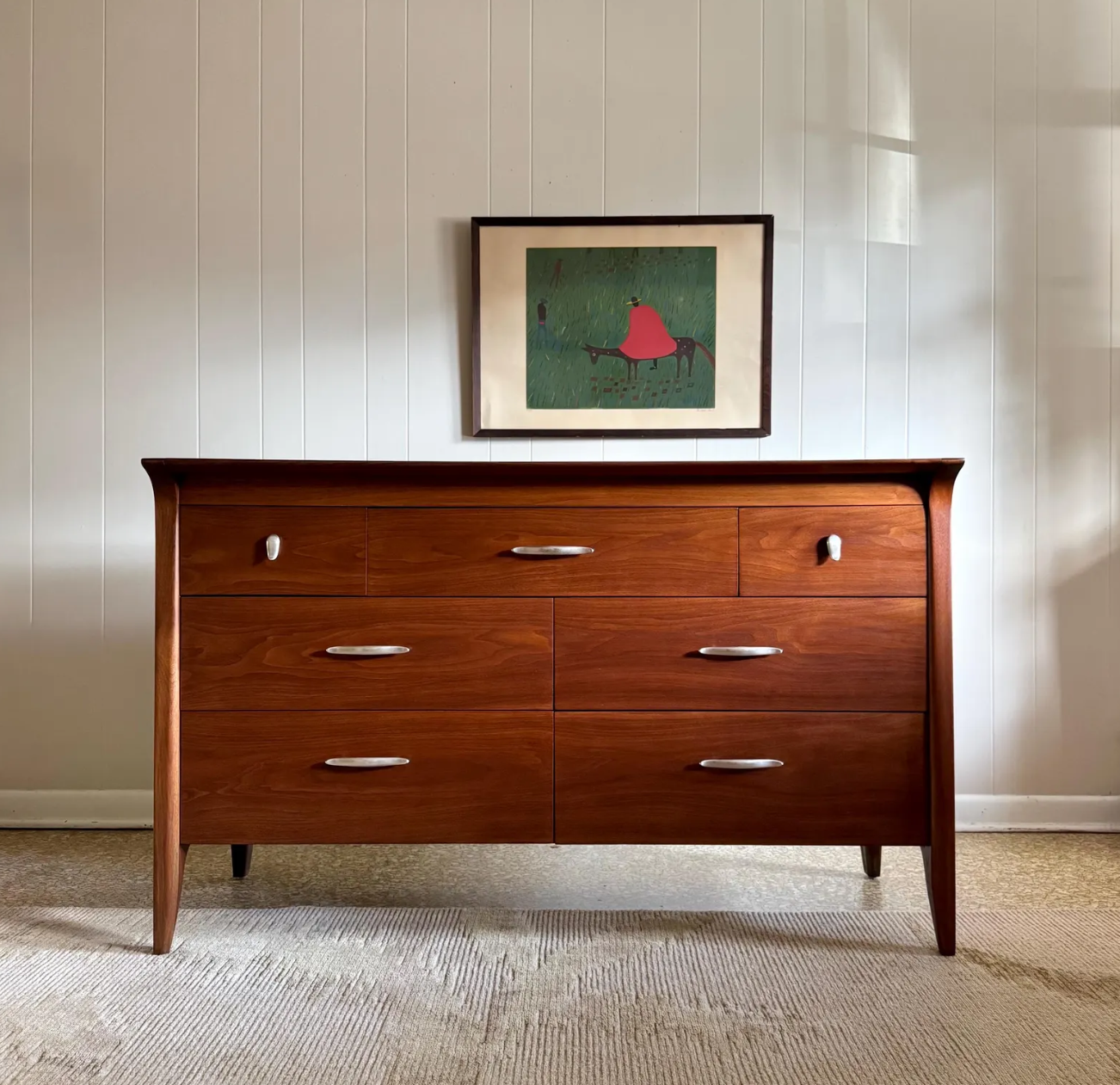 Drexel Profile Walnut 7-Drawer Dresser