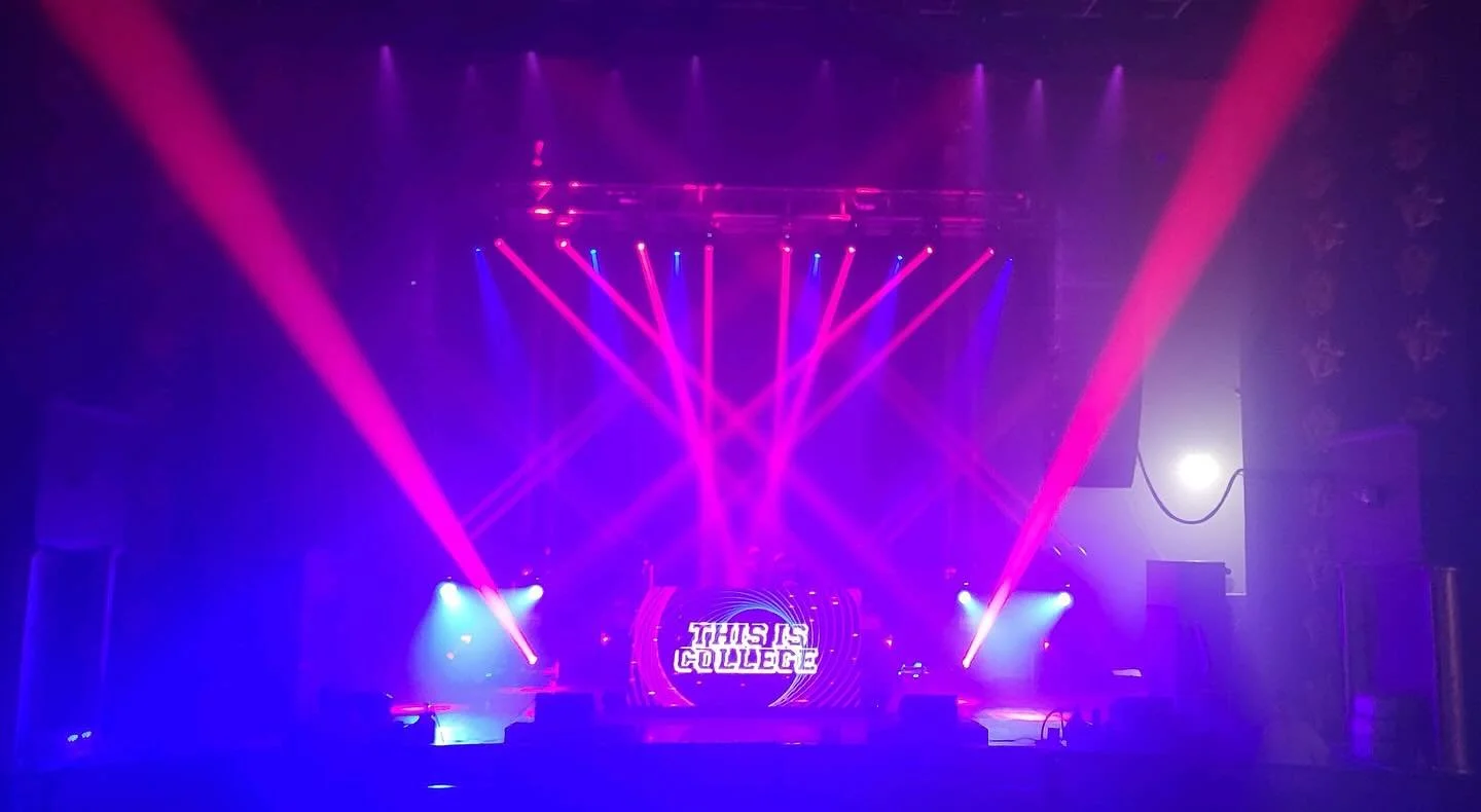 LD @d_vendi and tech @dirtykurtycharbatji lighting up the @worcesterpalladium for @thisiscollege 9/13/24