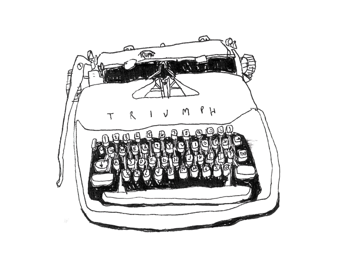 typewriter poetry illustration