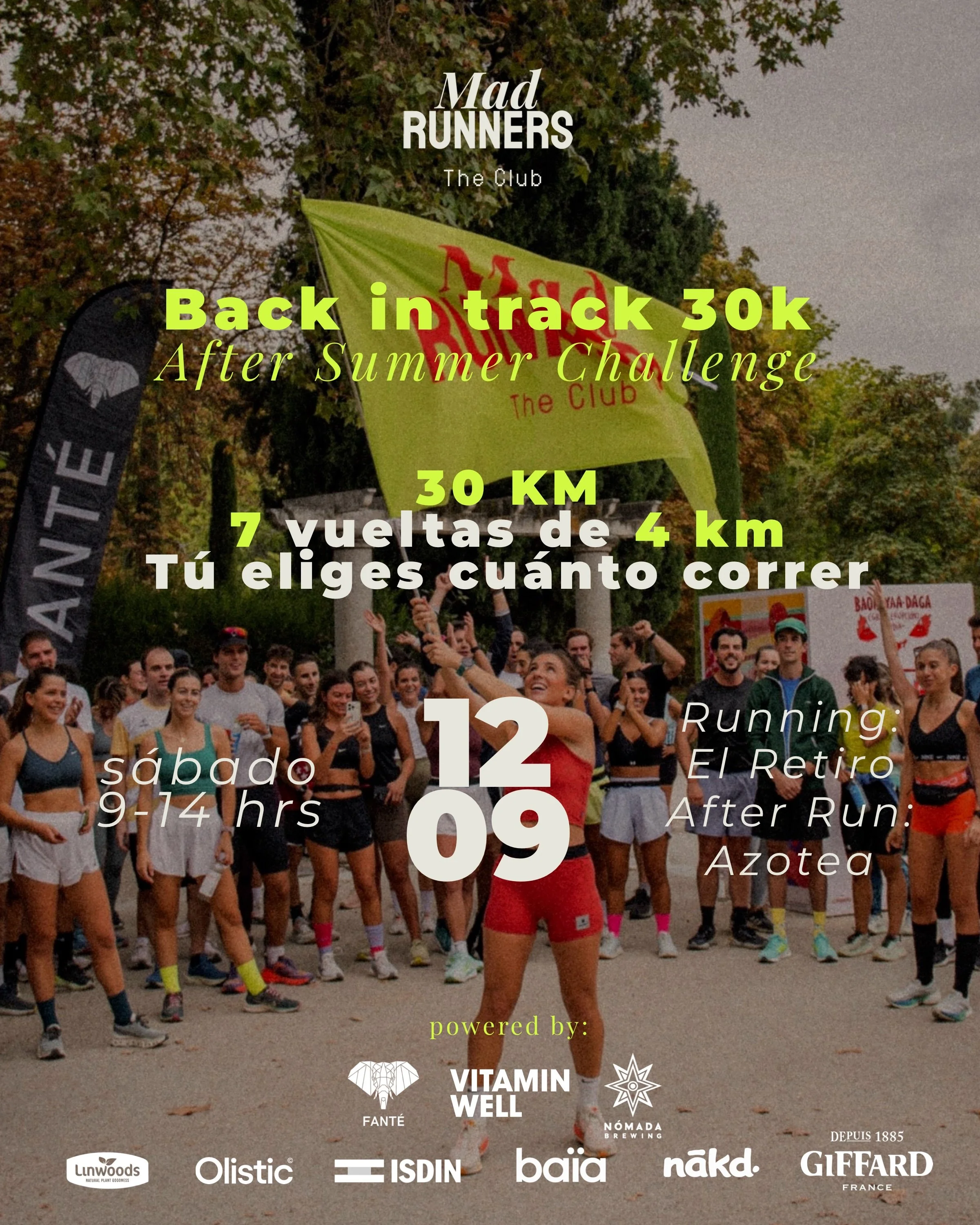 BACK IN TRACK 30k

Da igual el ritmo
Da igual la distancia
Da igual si vienes a salir de la zona de confort
O si prefieres un social run comodo

Da igual si vienes solo 
O con amigos

Da igual si vienes por el running 
O por el post

Y da igual si vi