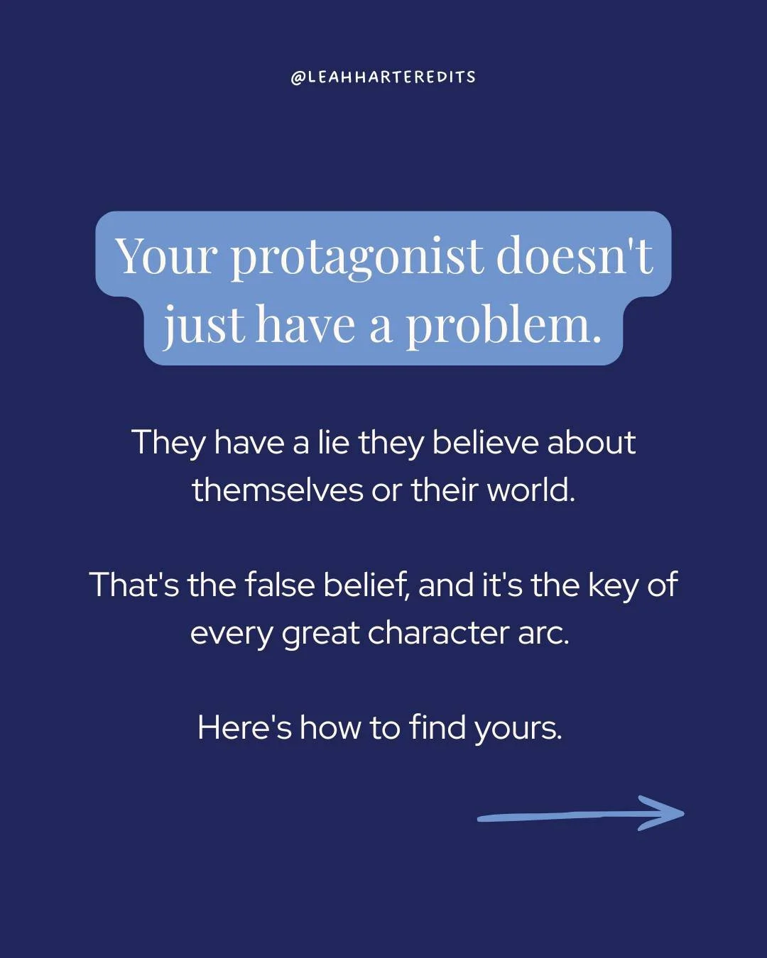 Does your protagonist have a false belief holding them back?

This is a lie they believe about themselves or their world, created from their worst experiences and acted on ever since.

This is the engine under the hood of every great character arc. A