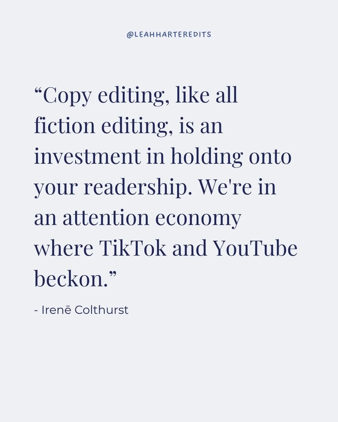 Graphic explaining that copy editing maintains mechanical, style, and content consistency across a manuscript, and that a copy editor helps keep reader attention on the story.