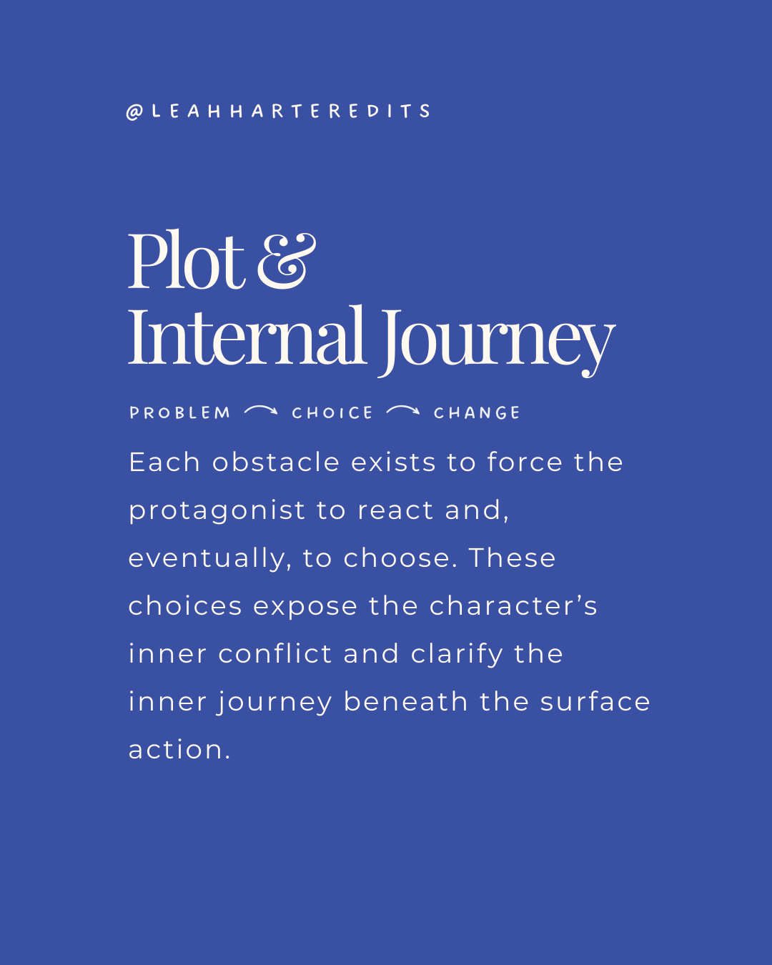 Image explaining the relationship between plot and internal journey.