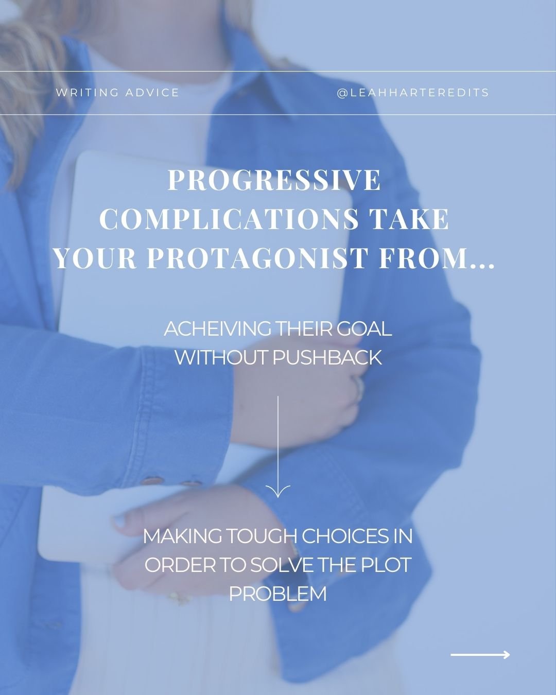 Picture of an editor discussing how stakes force the protagonist to make choices.