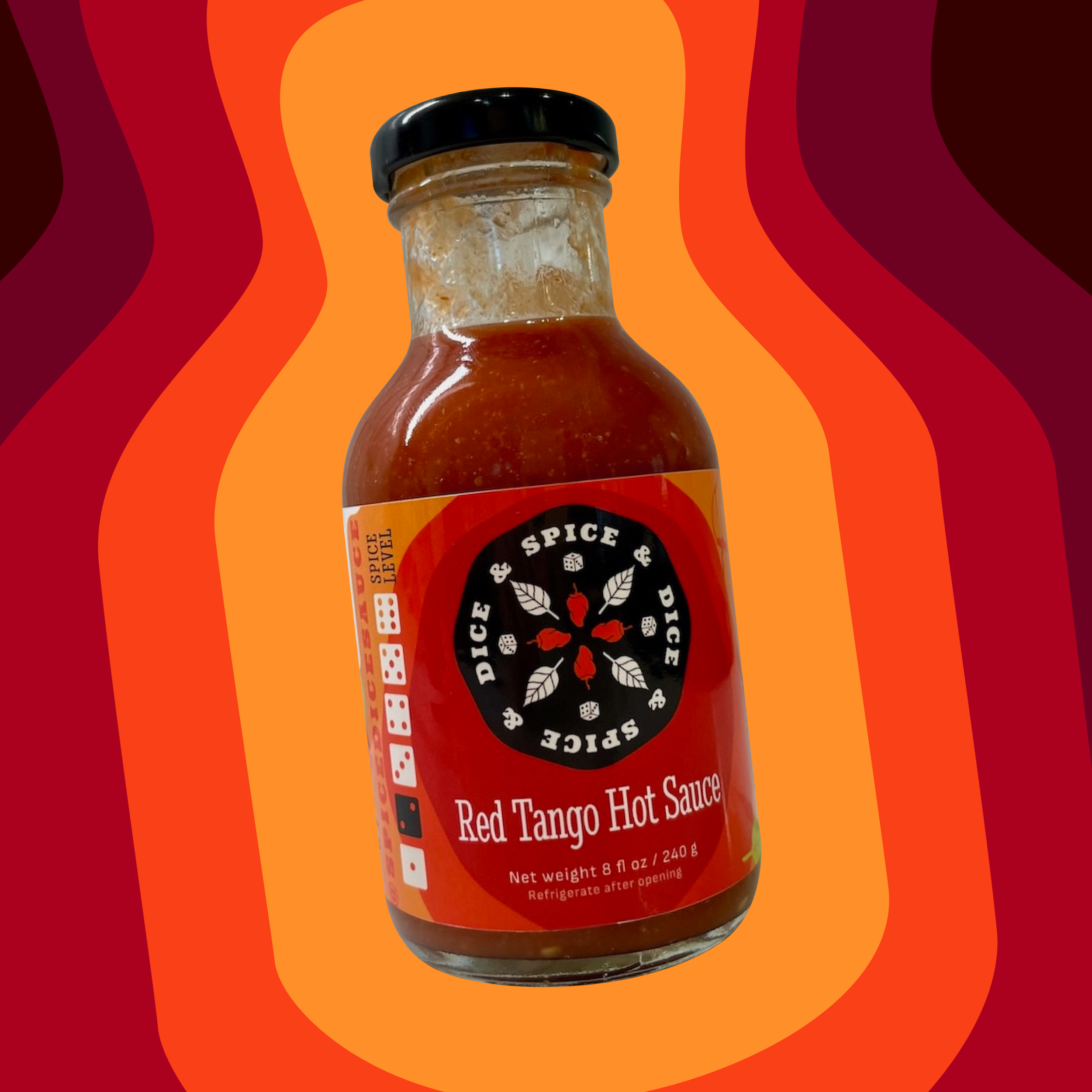 Mild habanero pepper hot sauce with flavors of garlic, tomato and vinegar. 8 oz.