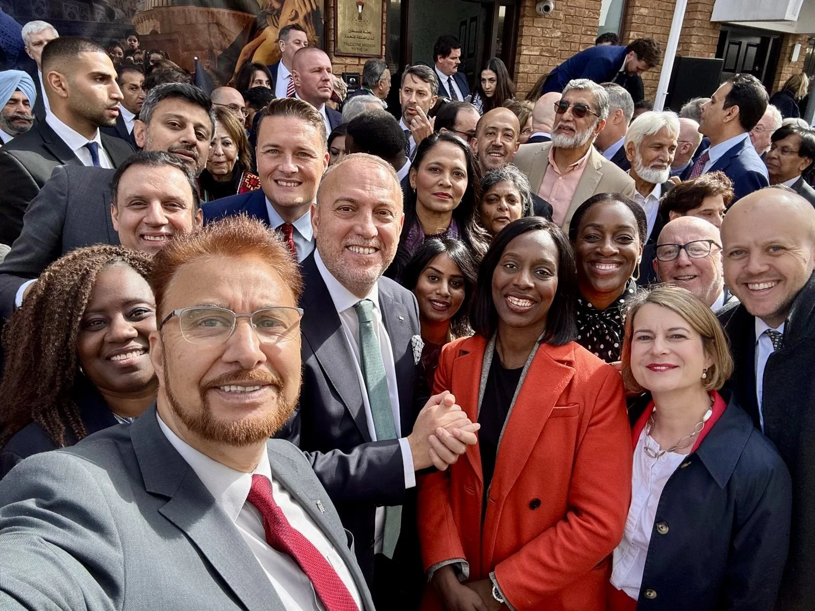 Representing Stratford and Bow at the opening of the Palestinian Embassy