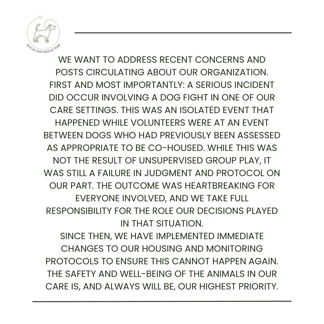 Please read this message from our board.