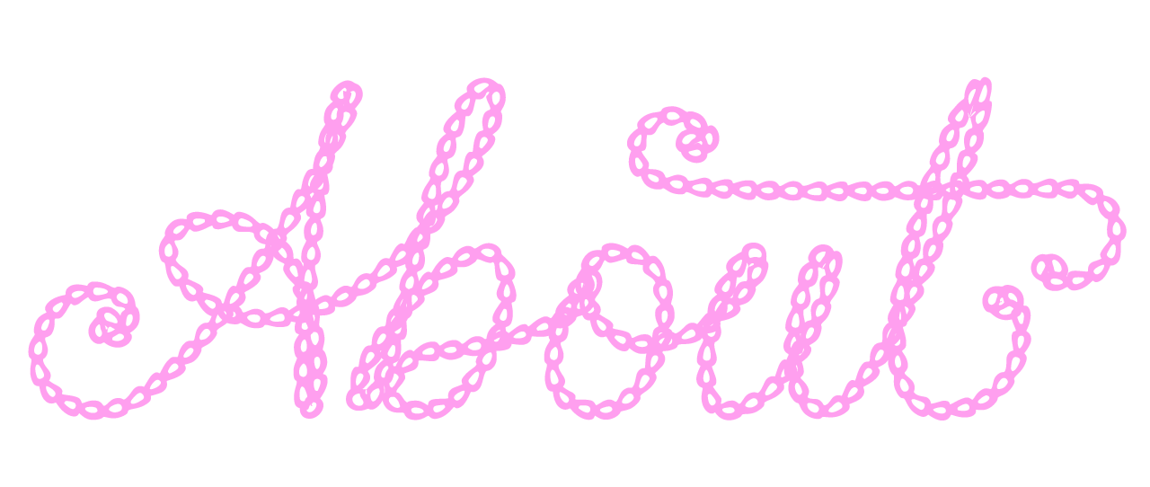 Pink chain-style cursive text spelling 'hello' on a black background.