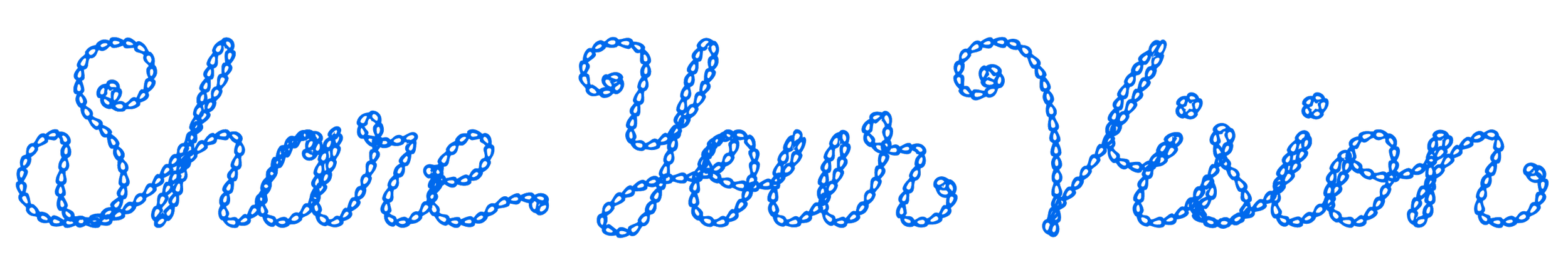 Text in blue that reads 'Underwater' in a script font made to look like a stitched or beaded line on a black background.