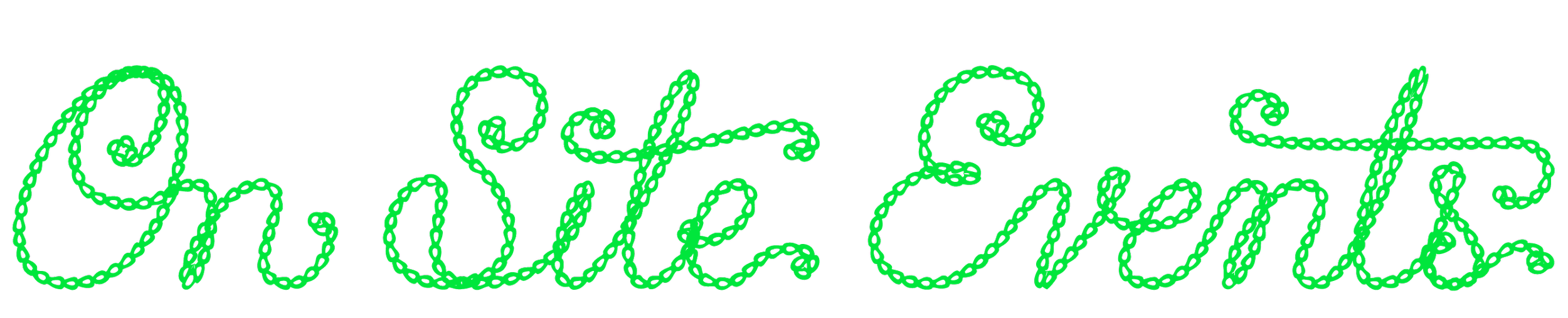 Text that reads 'OnLineShop' in green script on a black background.