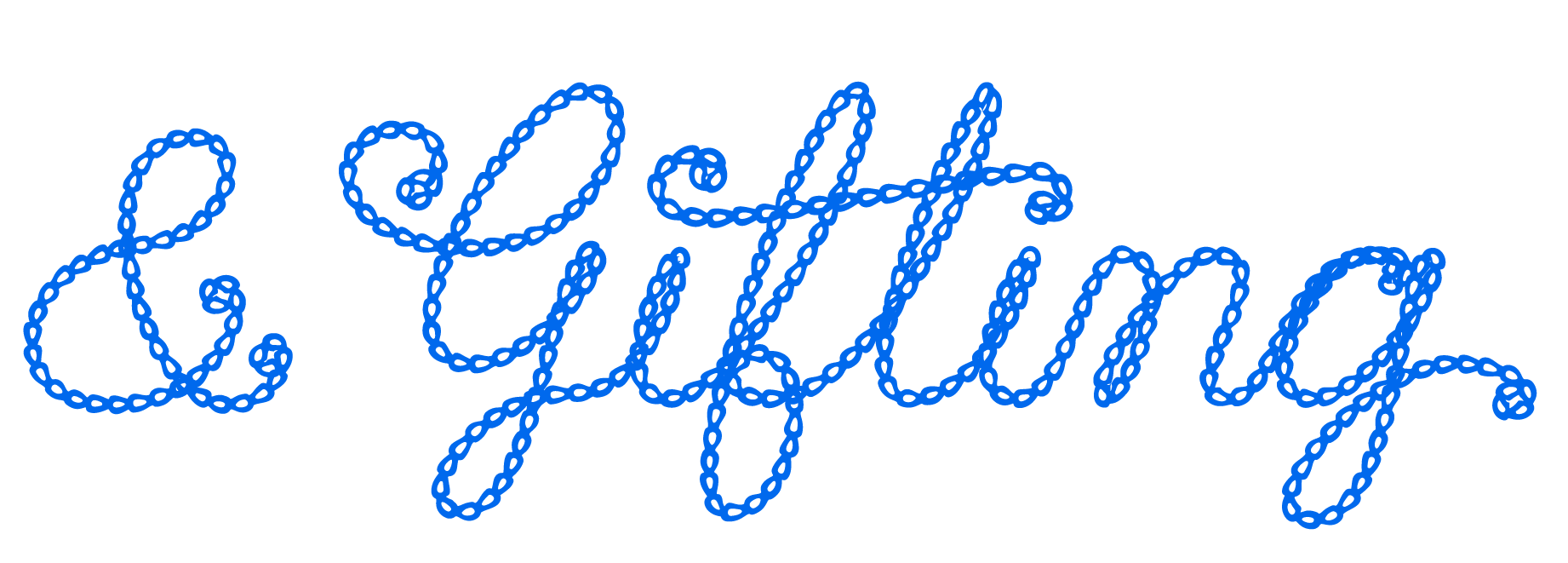 Blue cursive text that reads "Good Vibes" made to look like a chain, on a black background.