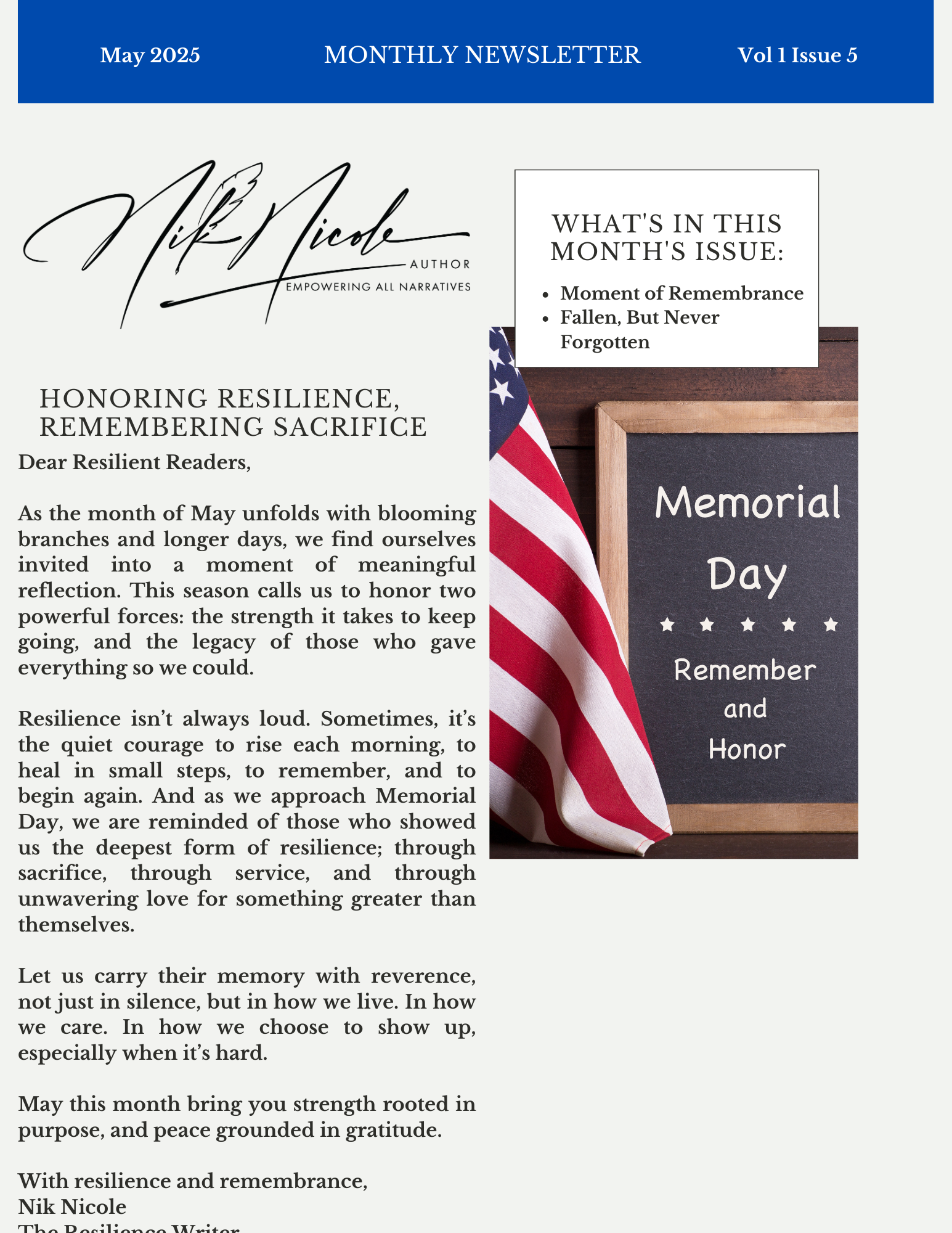 May Newsletter