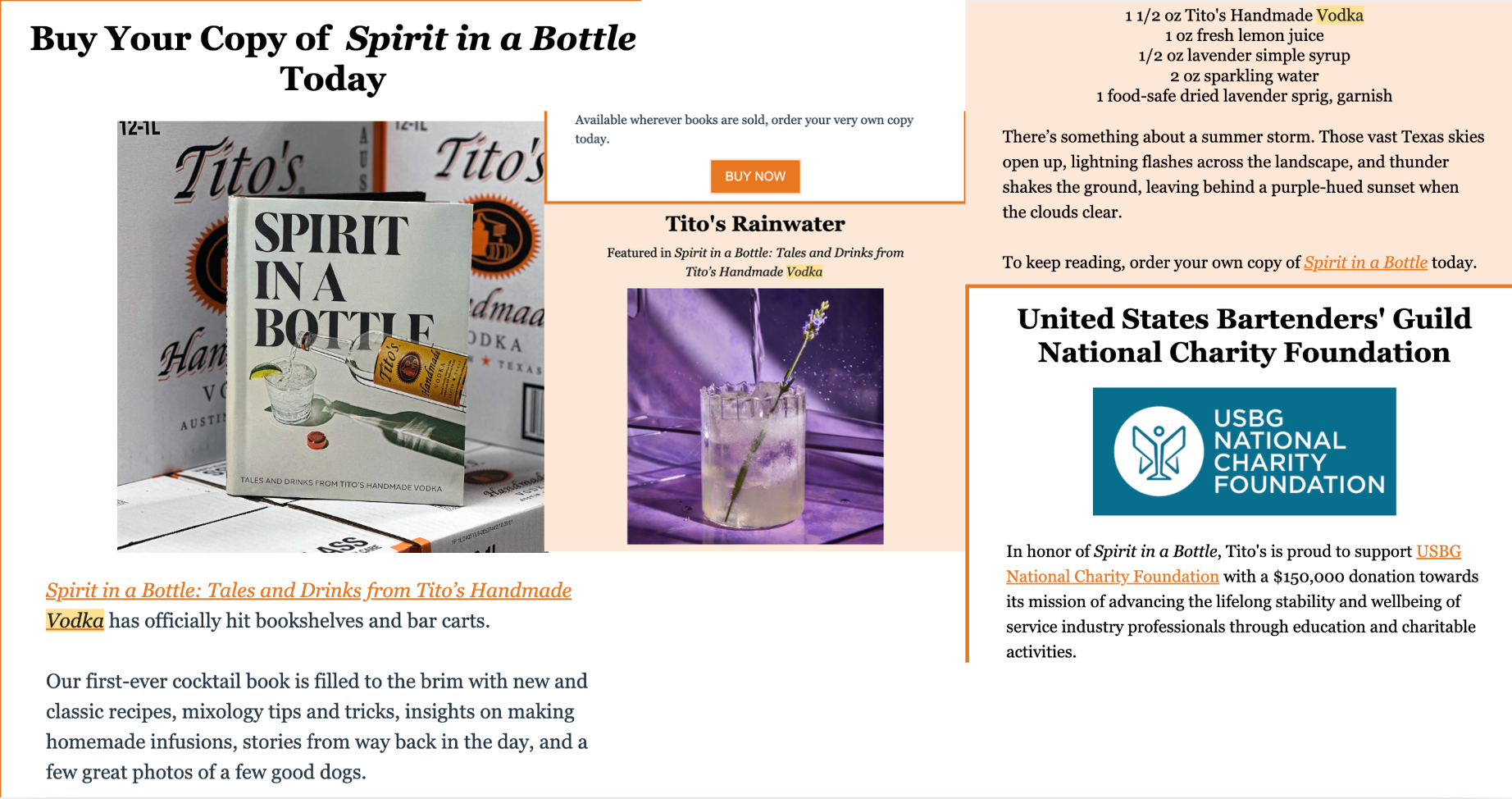 Subject Line: Order “Spirit in a Bottle” Today 