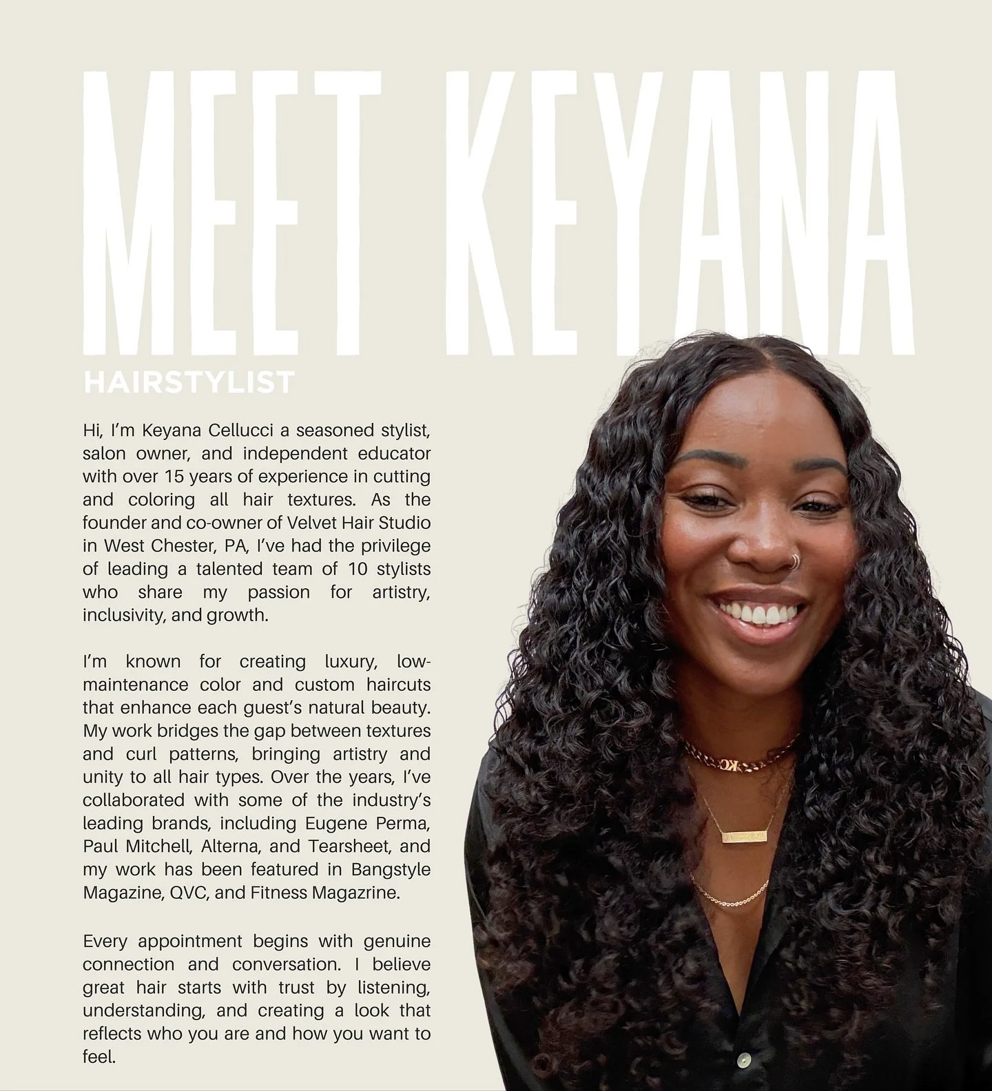 Meet Keyana! 

We are thrilled to welcome Keyana to the Trikhos Hair Lab team! She&rsquo;s a true talent when it comes to both cutting and color&mdash;on any length or texture. Her passion for the craft and her warm, kind energy will leave you feelin