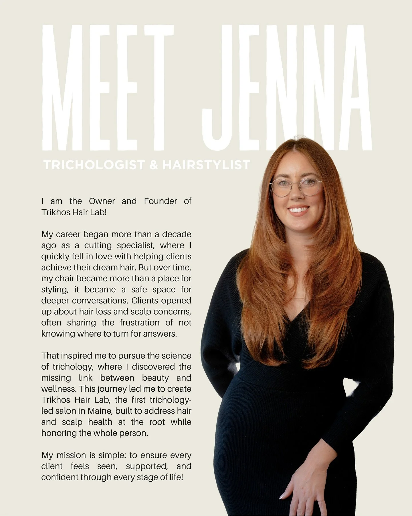 Meet Jenna - The owner and founder of Trikhos hair lab!