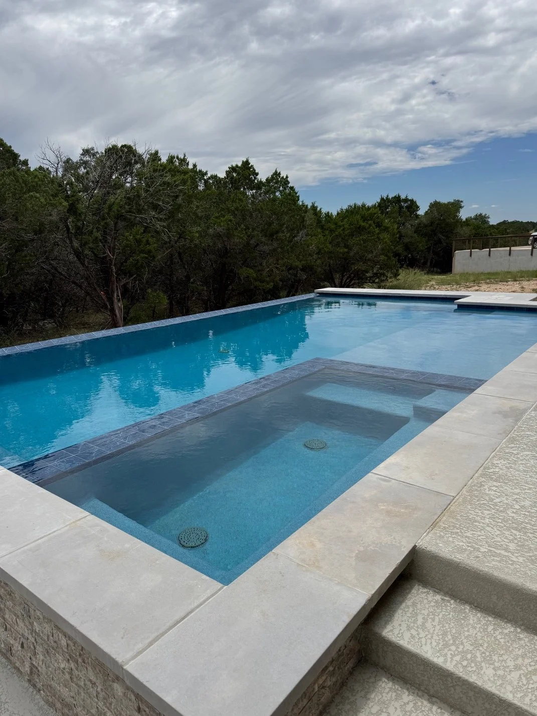Custom Modern Pool With Infinity Edge — Varsity Pools & Patios - New ...