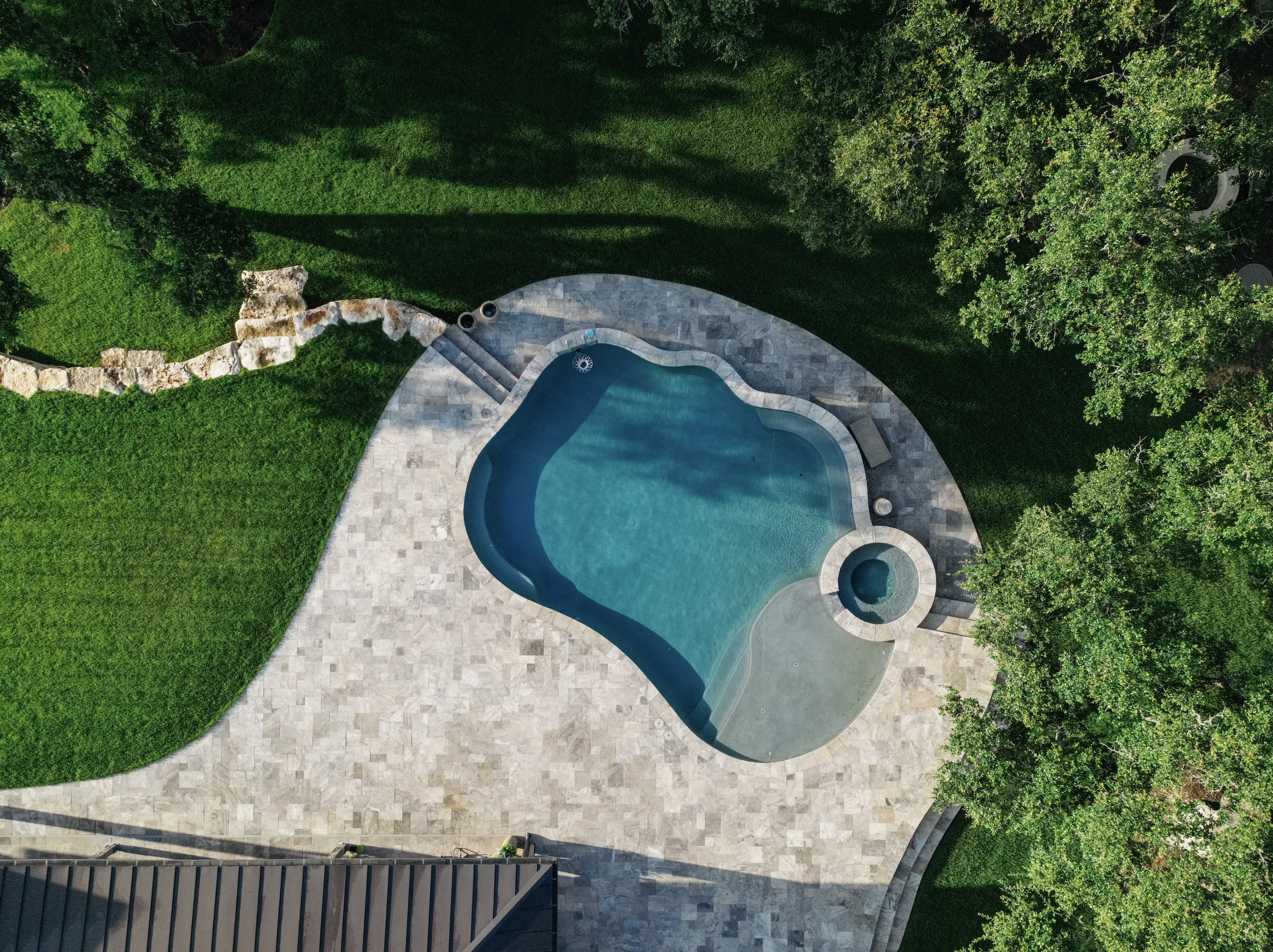 Freeform pool build in new braunfels texas